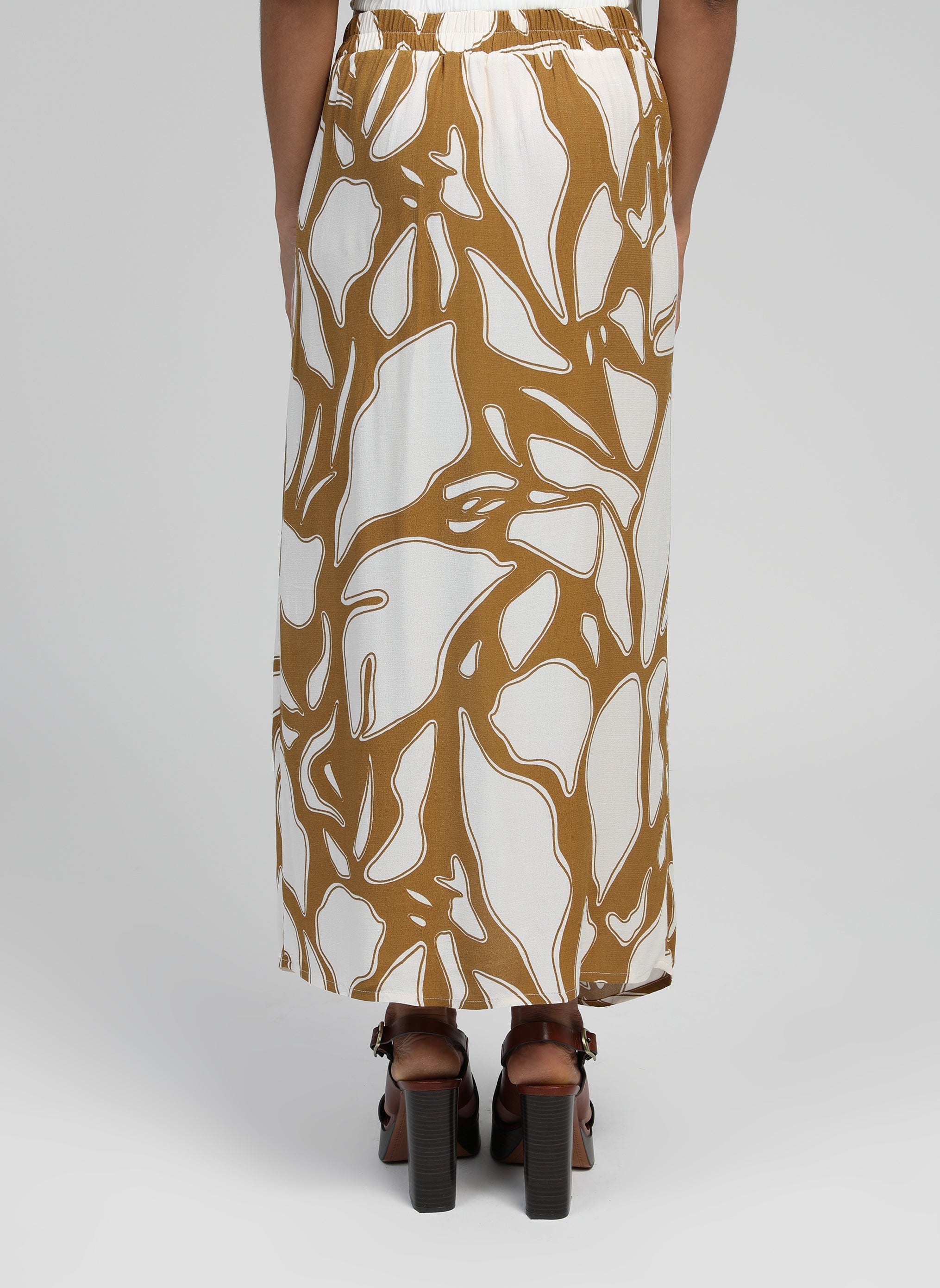 JUPE LONGUE GERIC flame olive