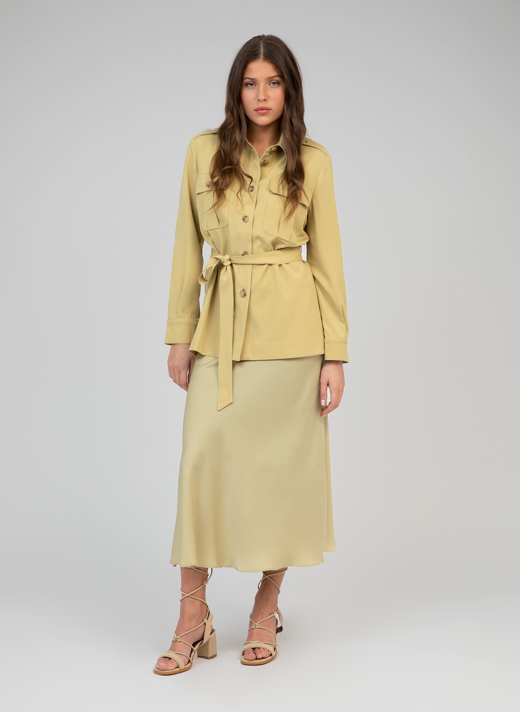 JUPE MIDI JANIALA anis