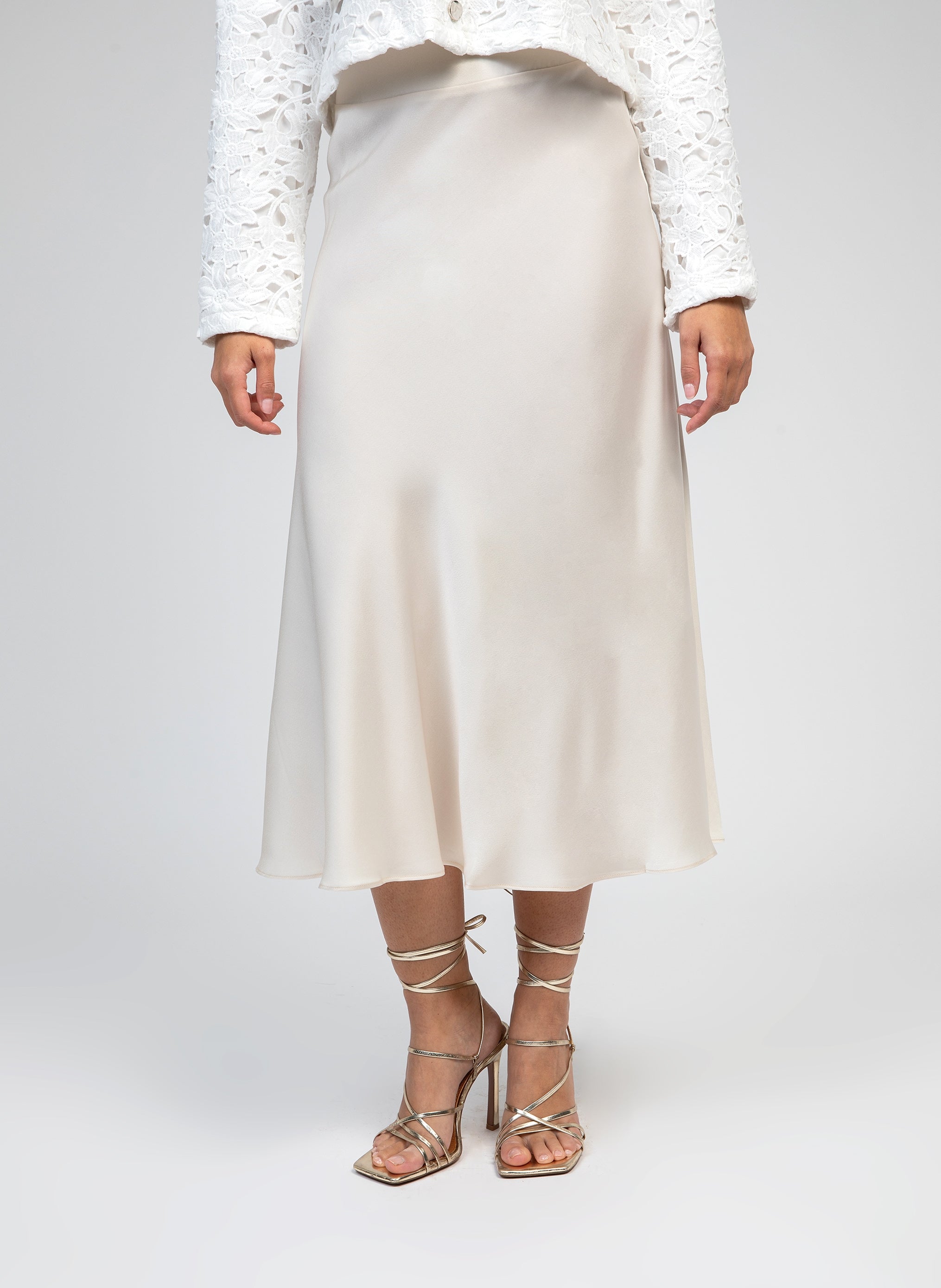 JUPE MIDI JANIALA ecru