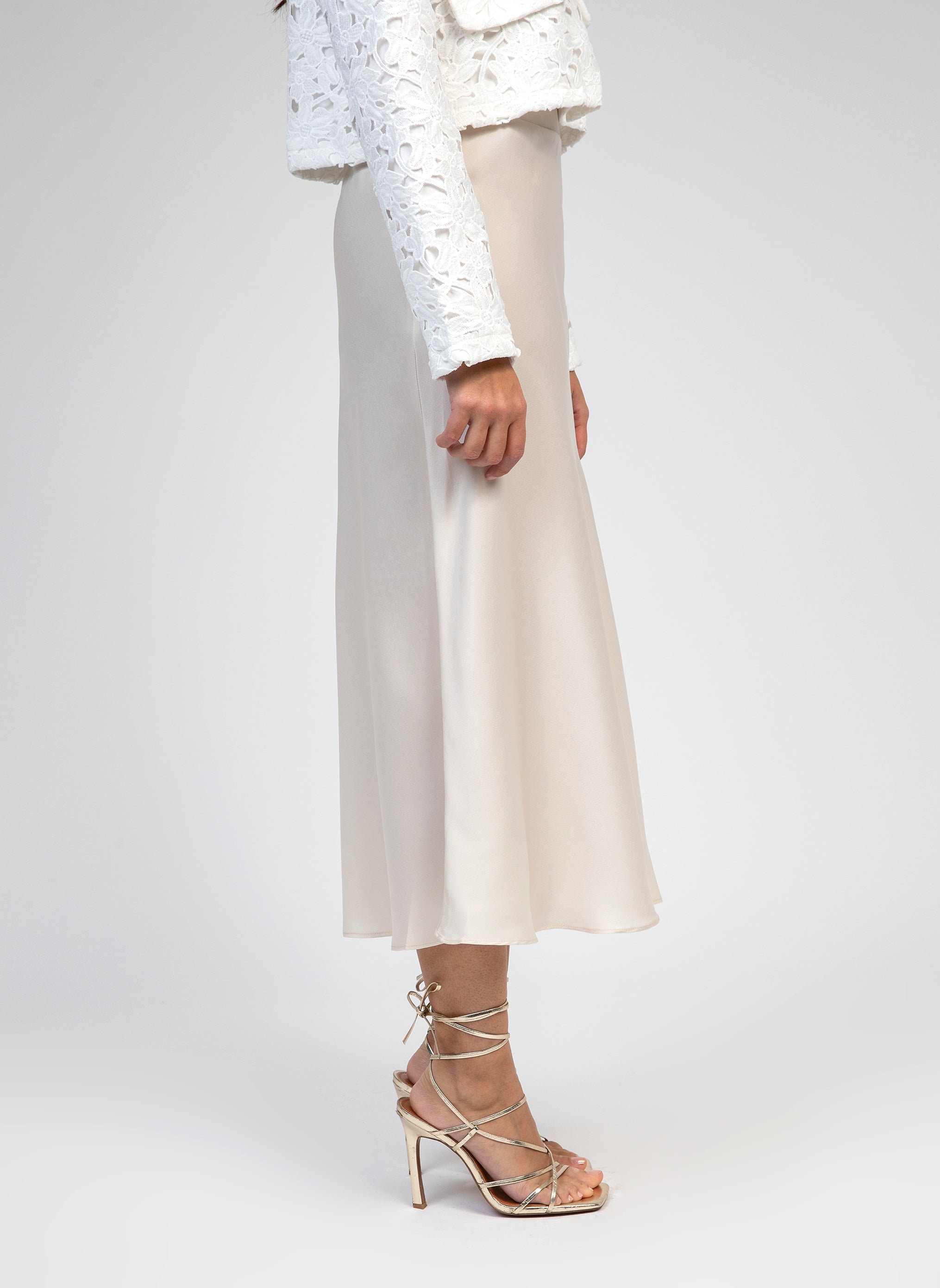 JUPE MIDI JANIALA ecru