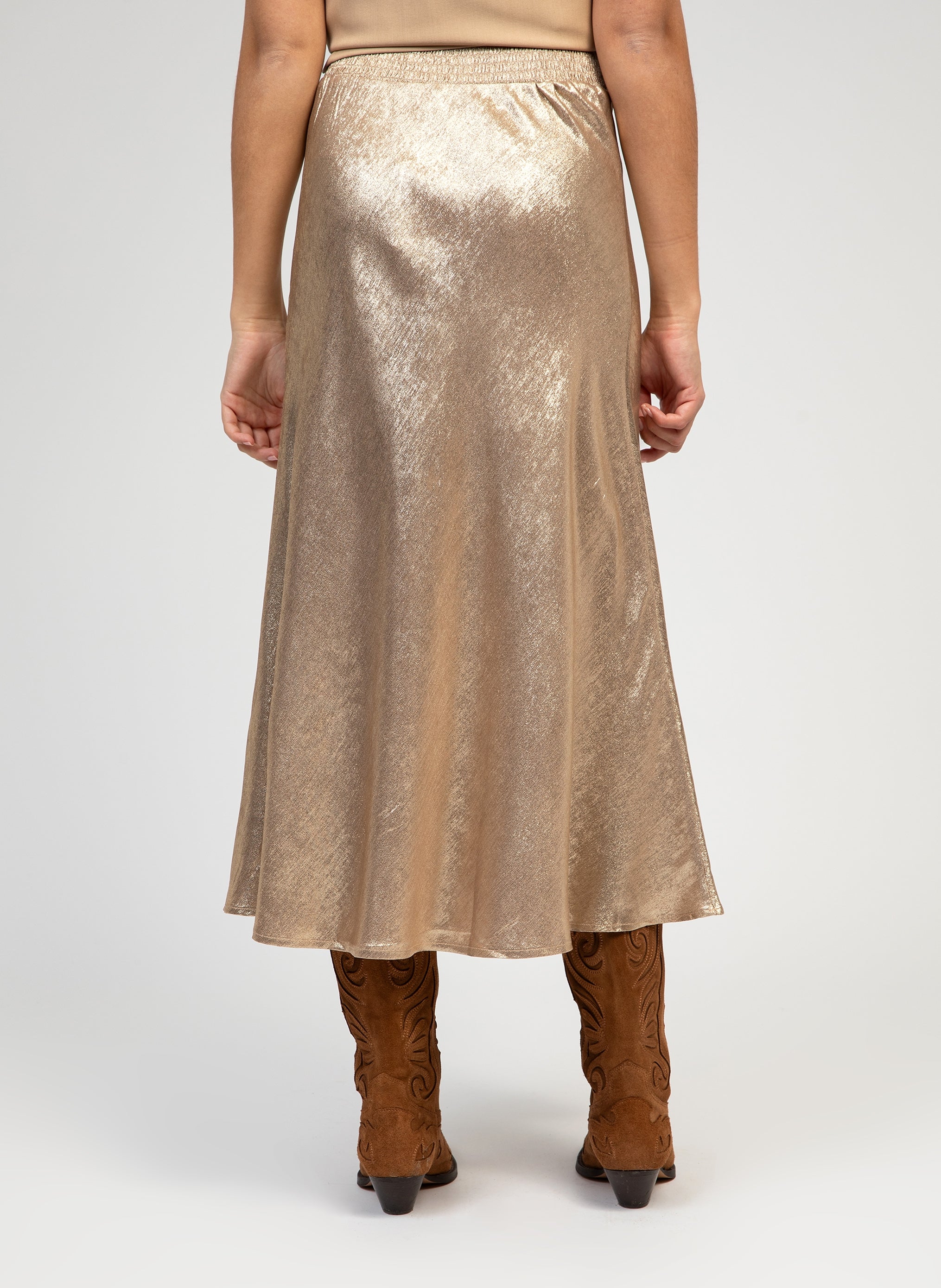 JUPE MIDI JANYMA gold