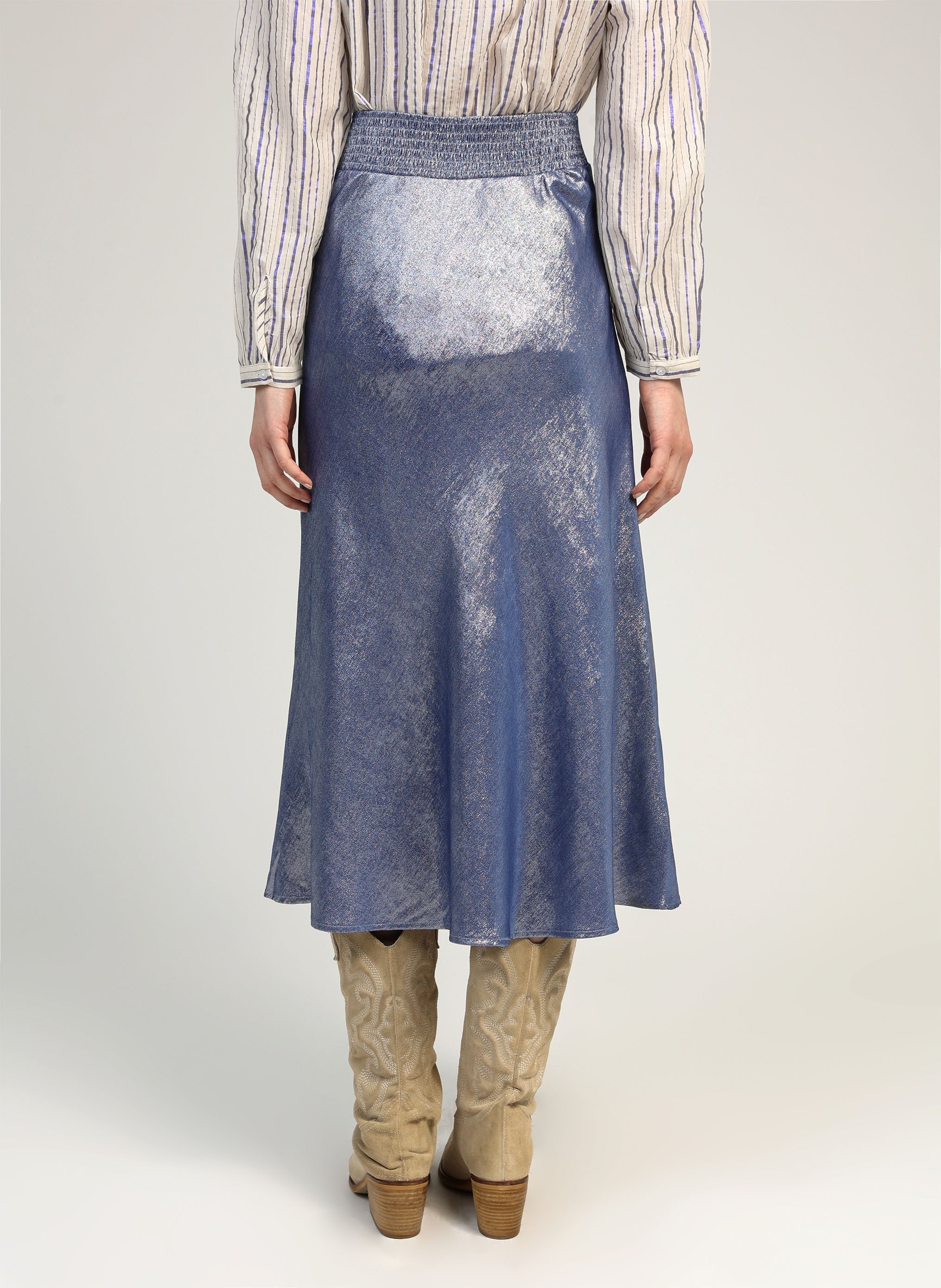 JUPE MIDI JANYMA bleu