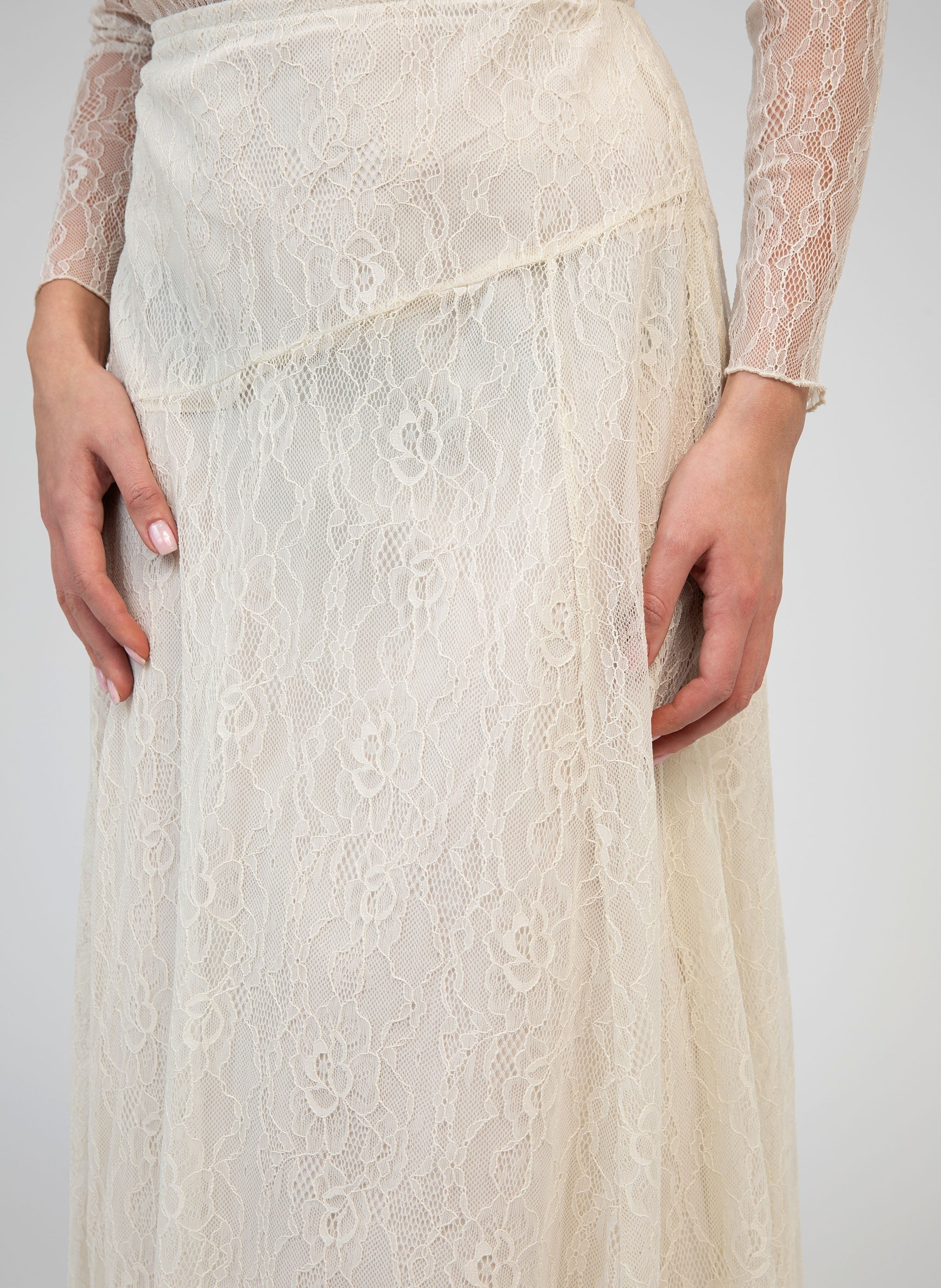 JUPE MIDI JUNEY ecru