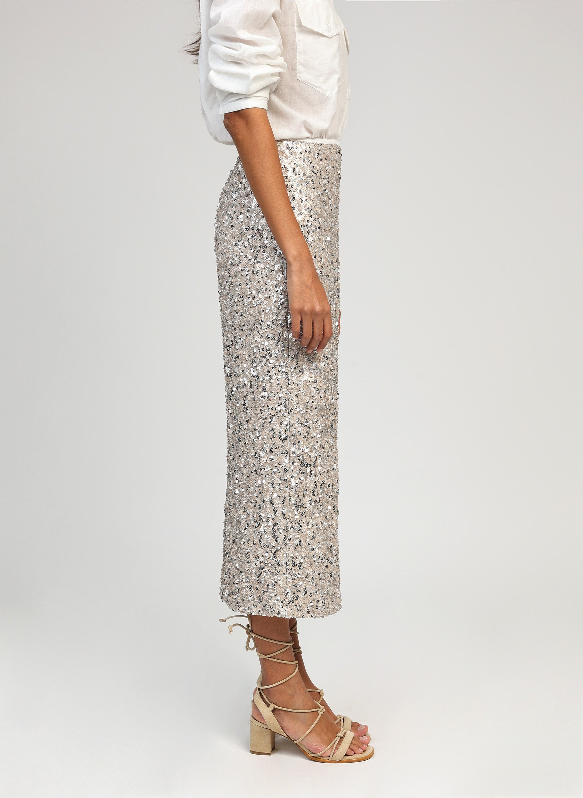 JUPE MIDI JURYLY blanc multi