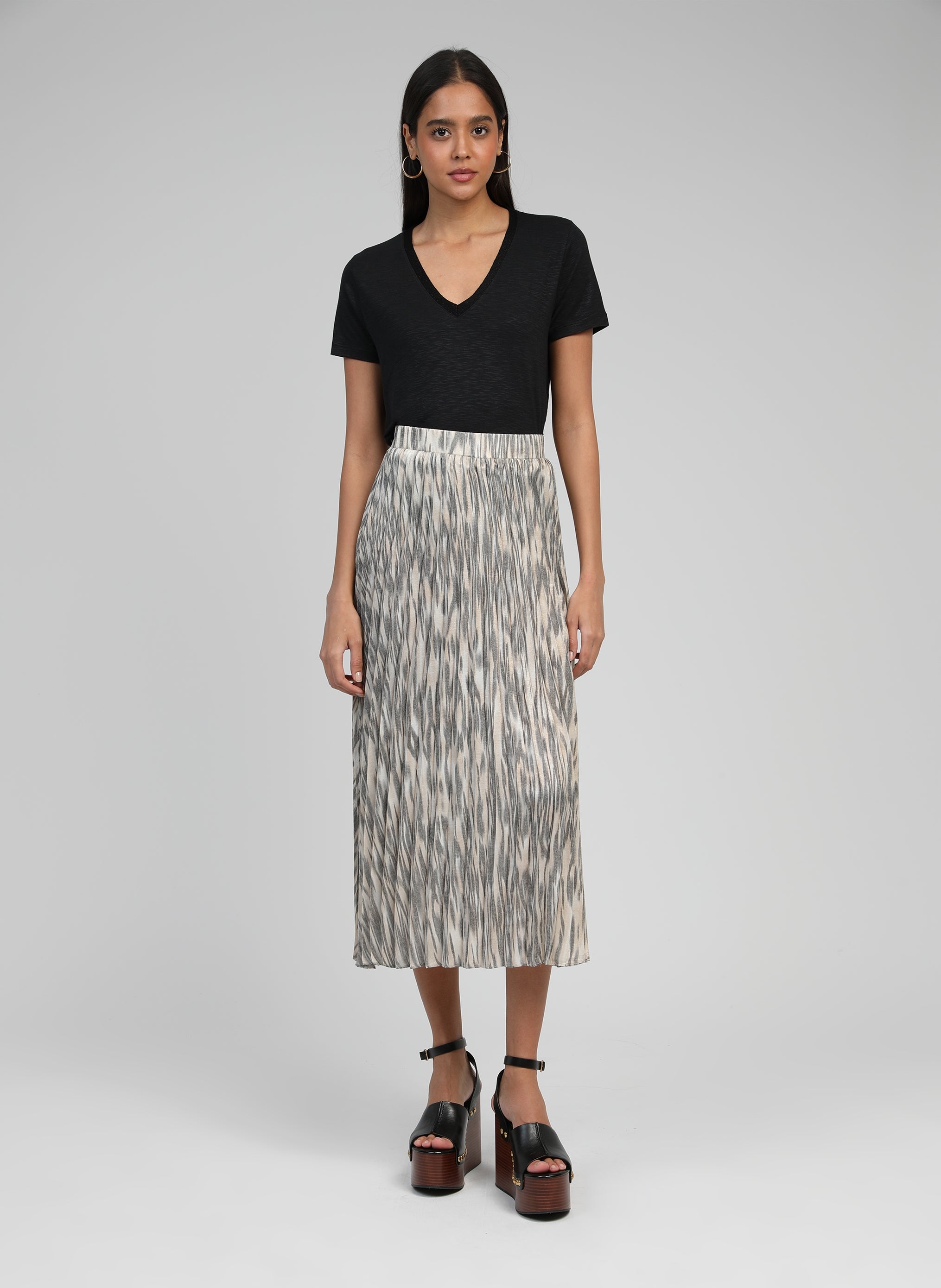 JUPE MIDI JUSTA zèbre