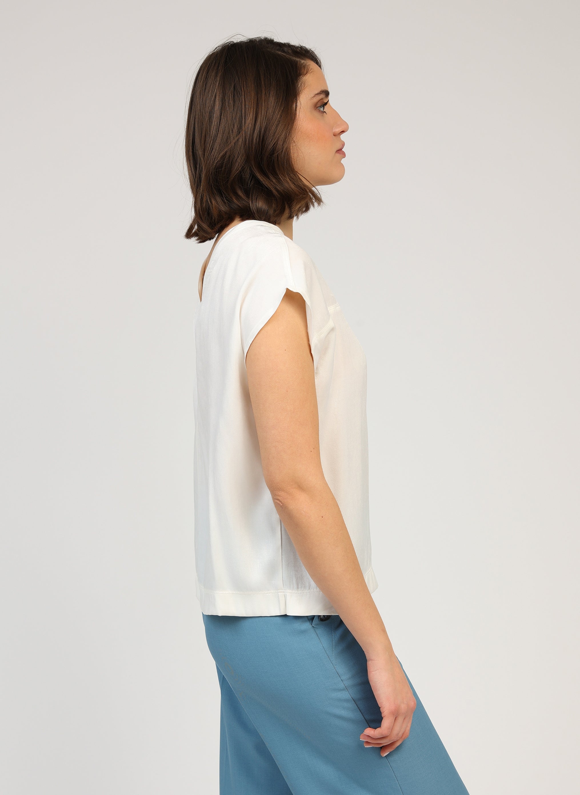 TOP KASIOPE blanc casse