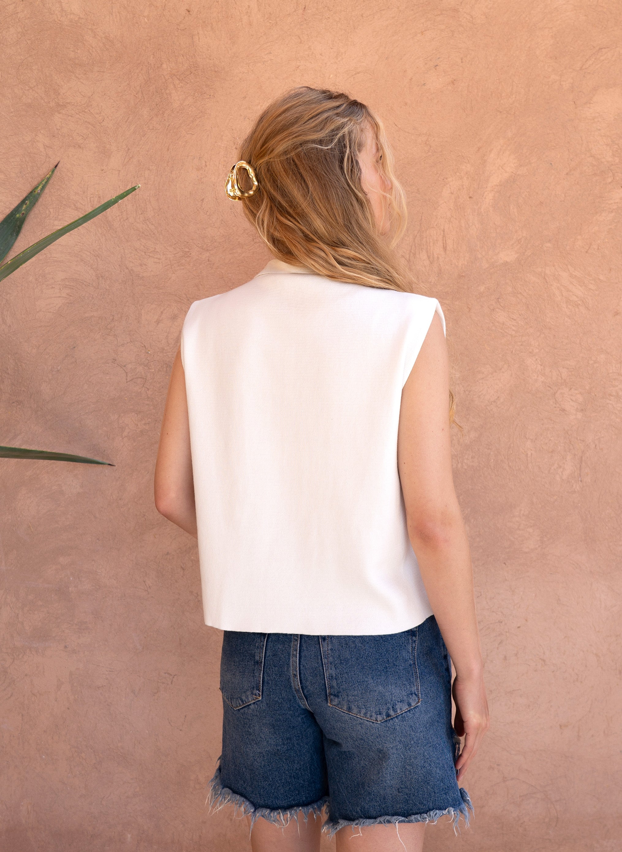 LEVAMAYA CARDIGAN white