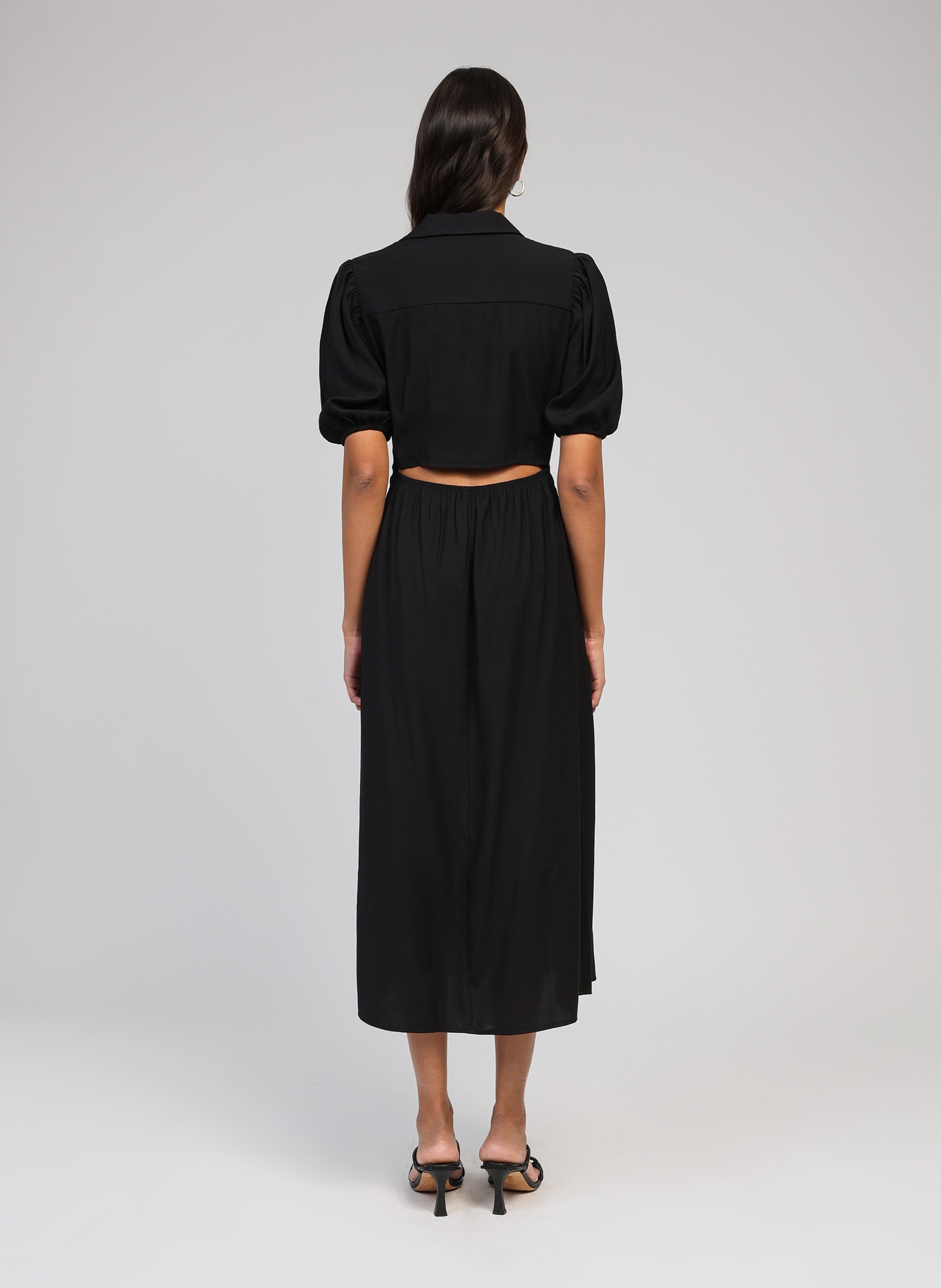 VESTIDO MIDI NEGRO MALIDA