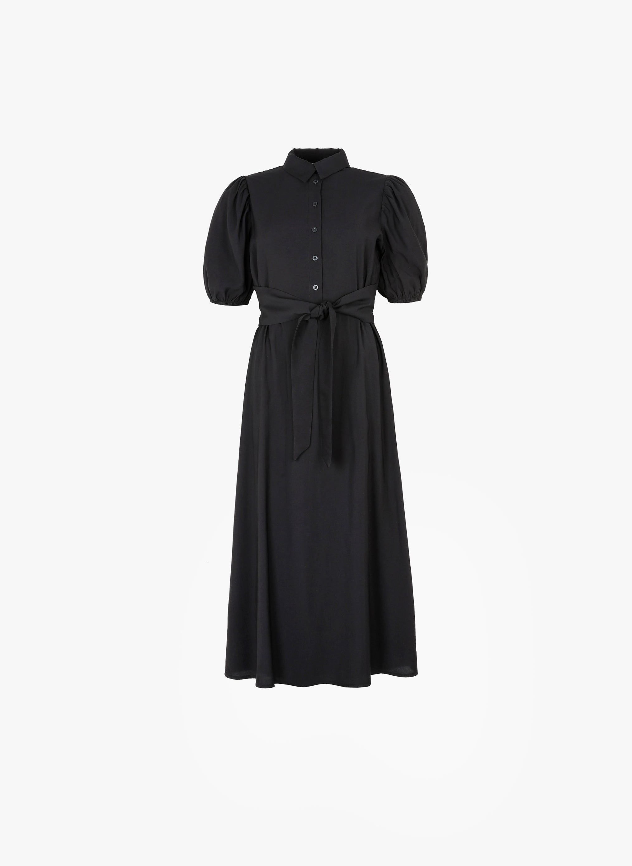 BLACK MALIDA MIDI DRESS