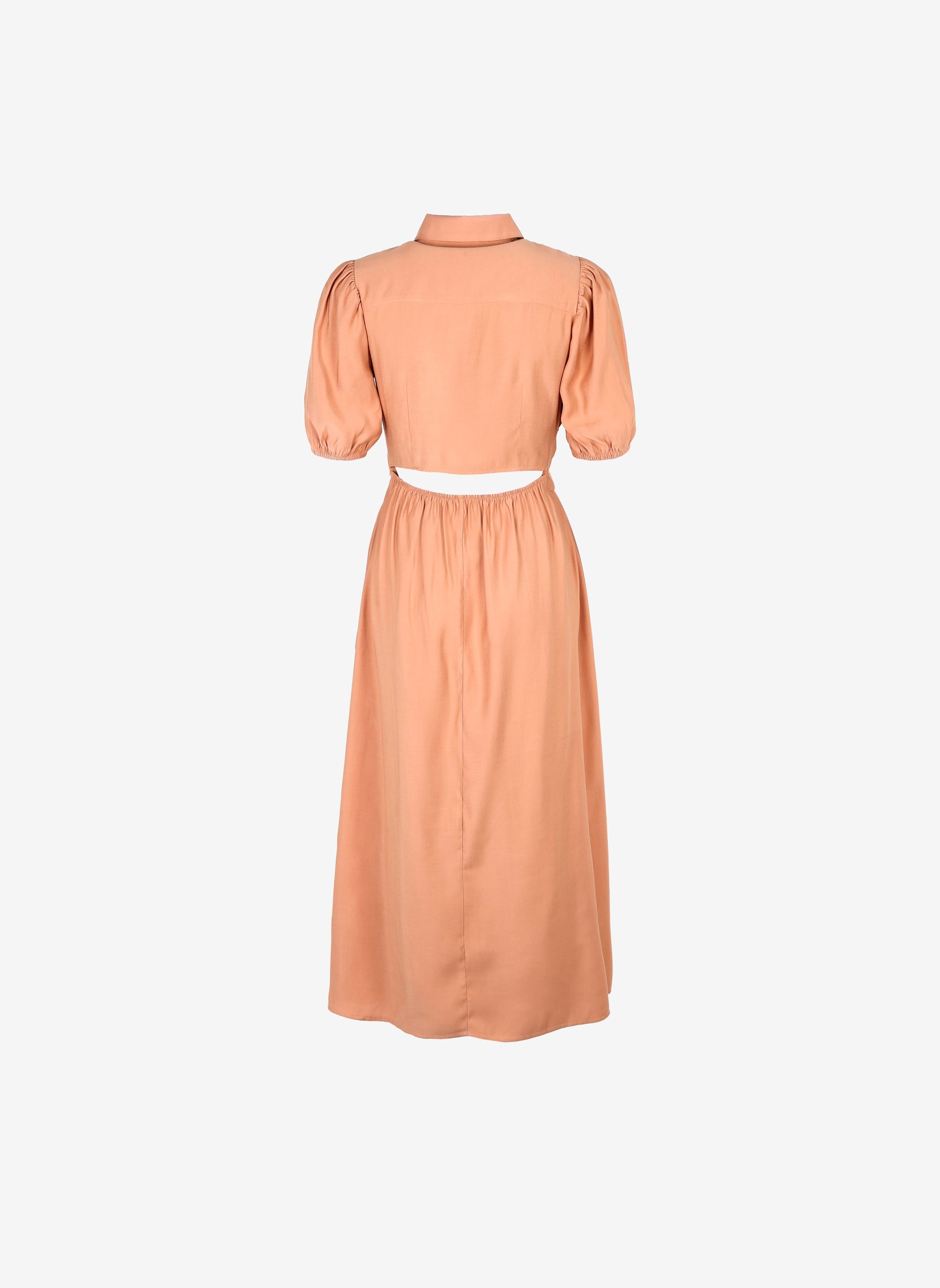 VESTIDO MALIDA MIDI terracota