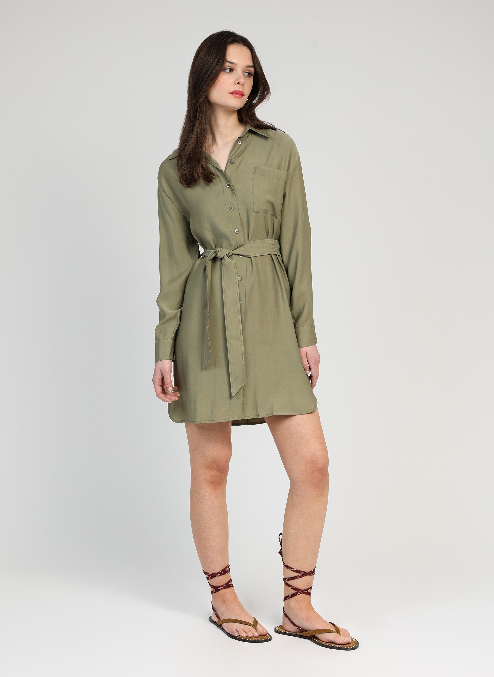 VESTIDO CORTO MASATA Militar