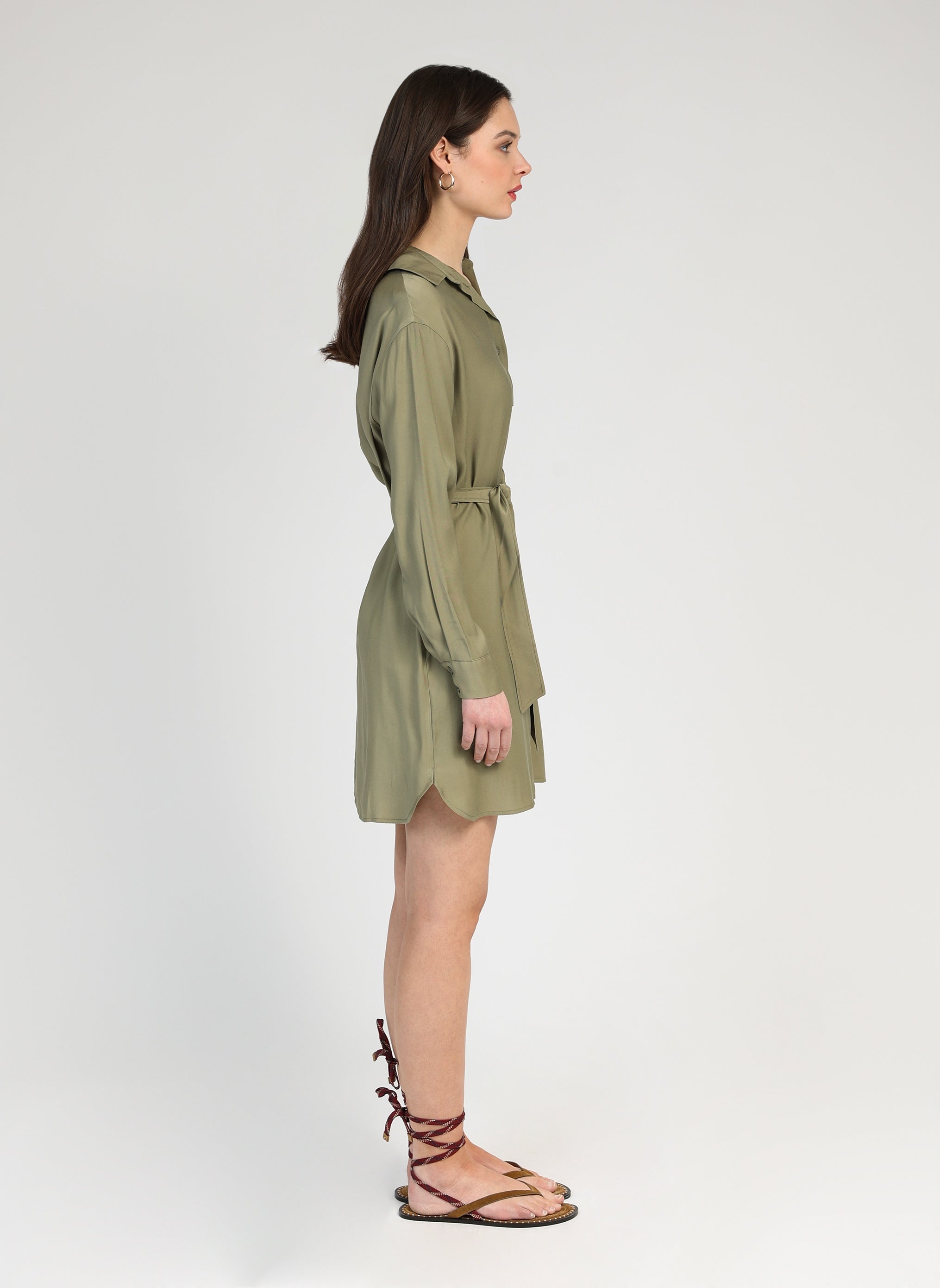 VESTIDO CORTO MASATA Militar