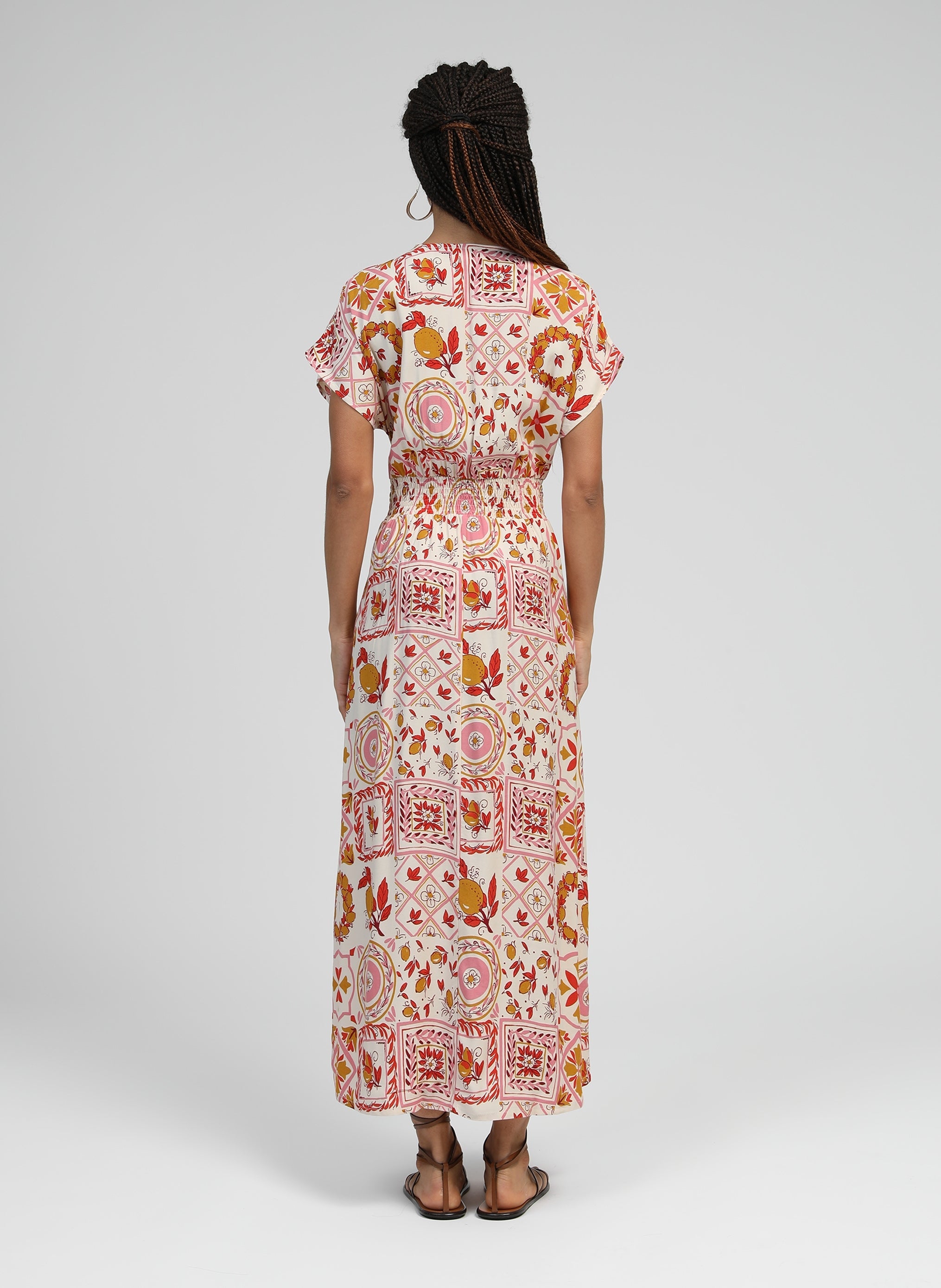 MATIA pink rizzo MIDI DRESS