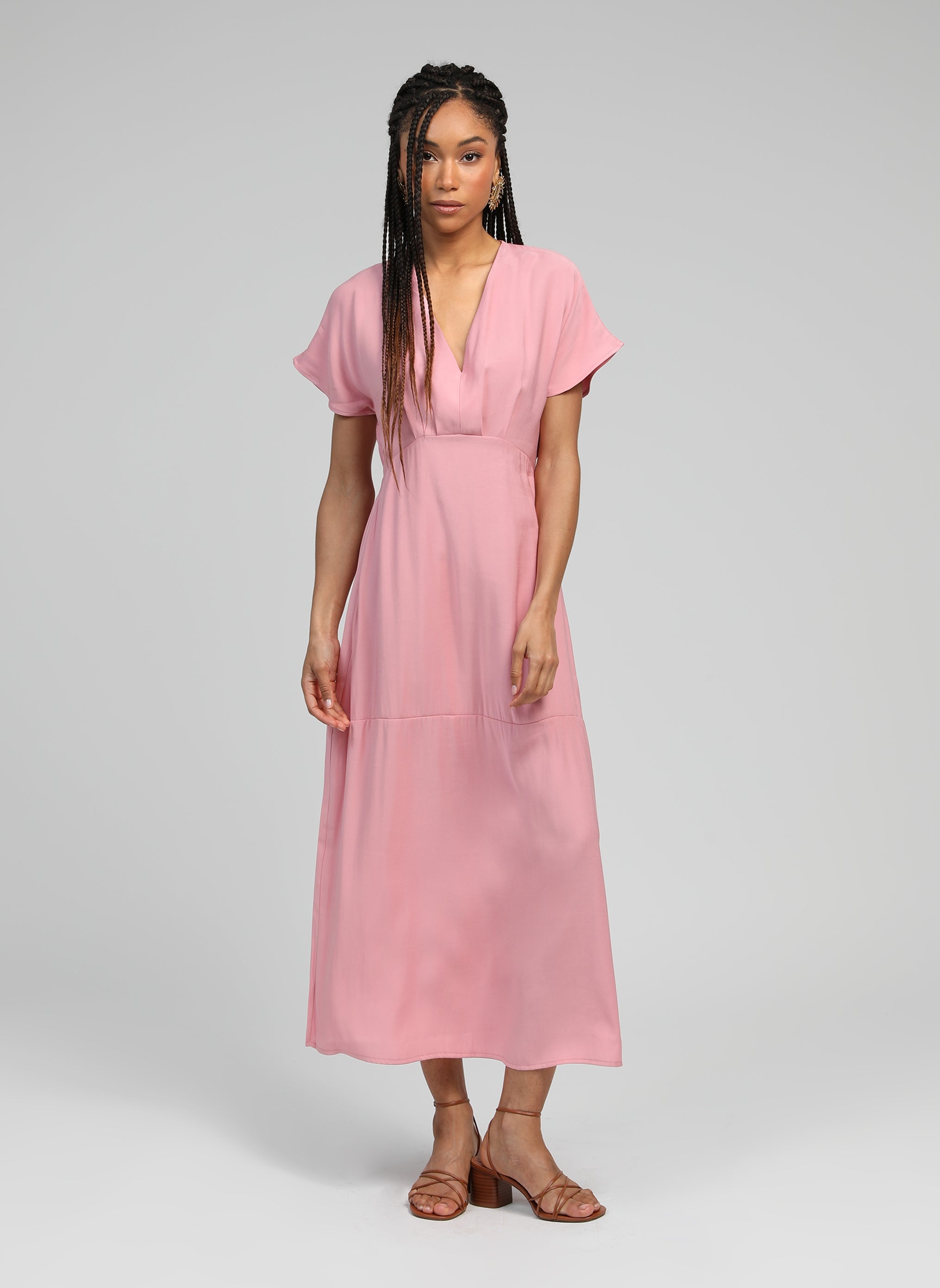ROBE MIDI MEKIANA rose