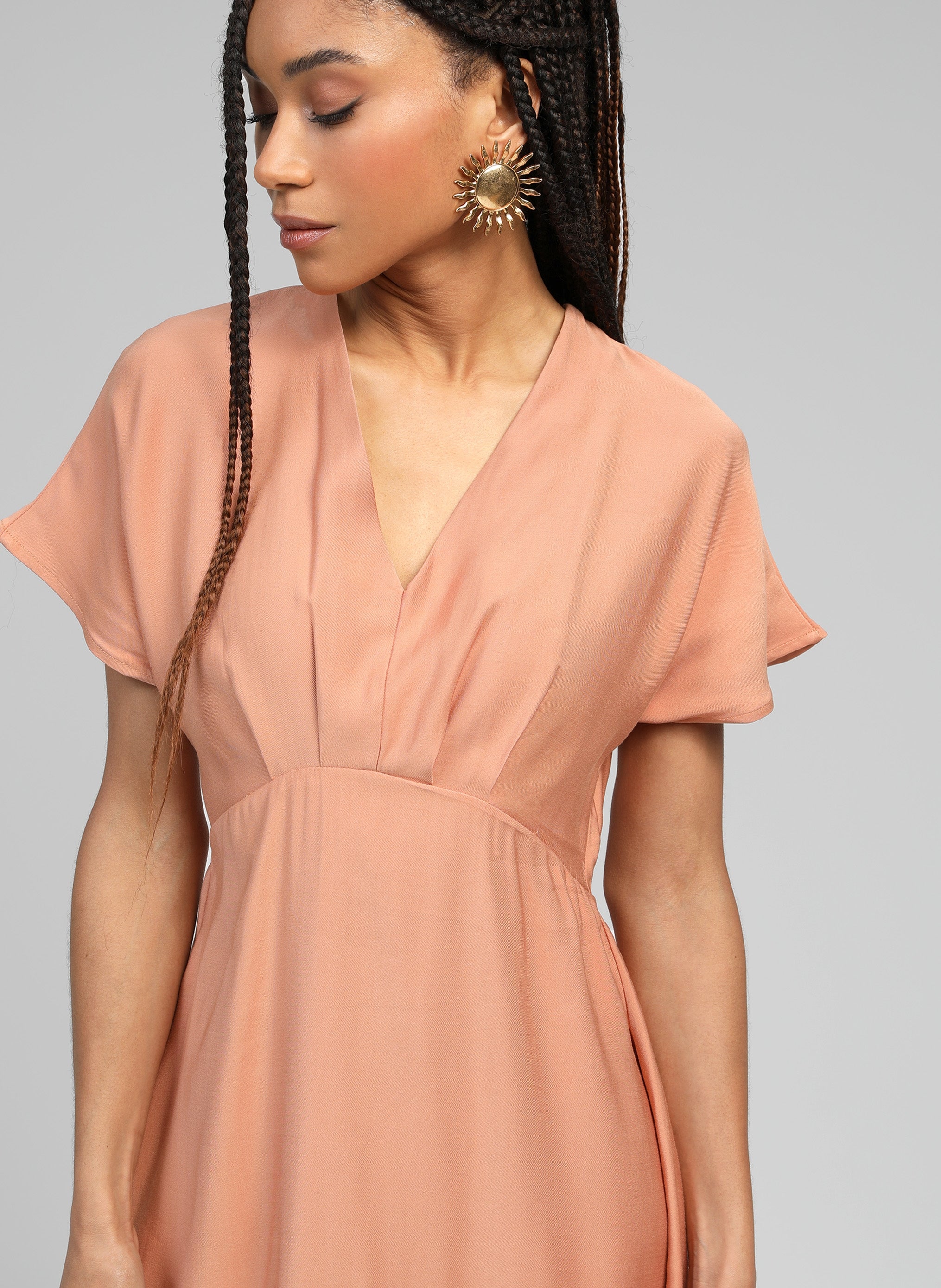 MEKIANA MIDI DRESS terracotta