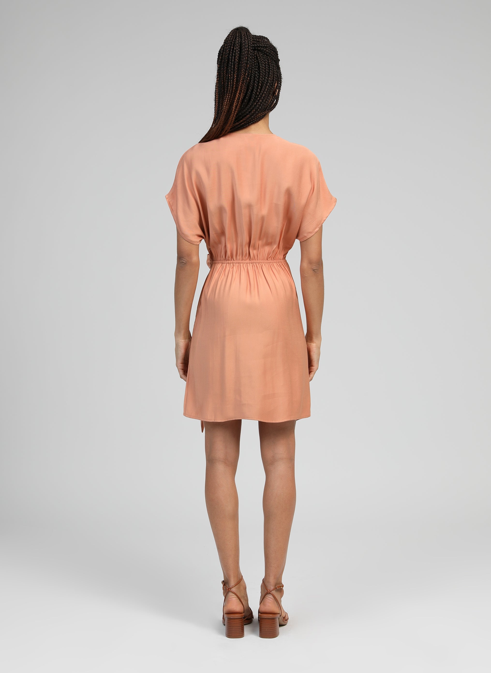 ROBE COURTE MELANA terracotta