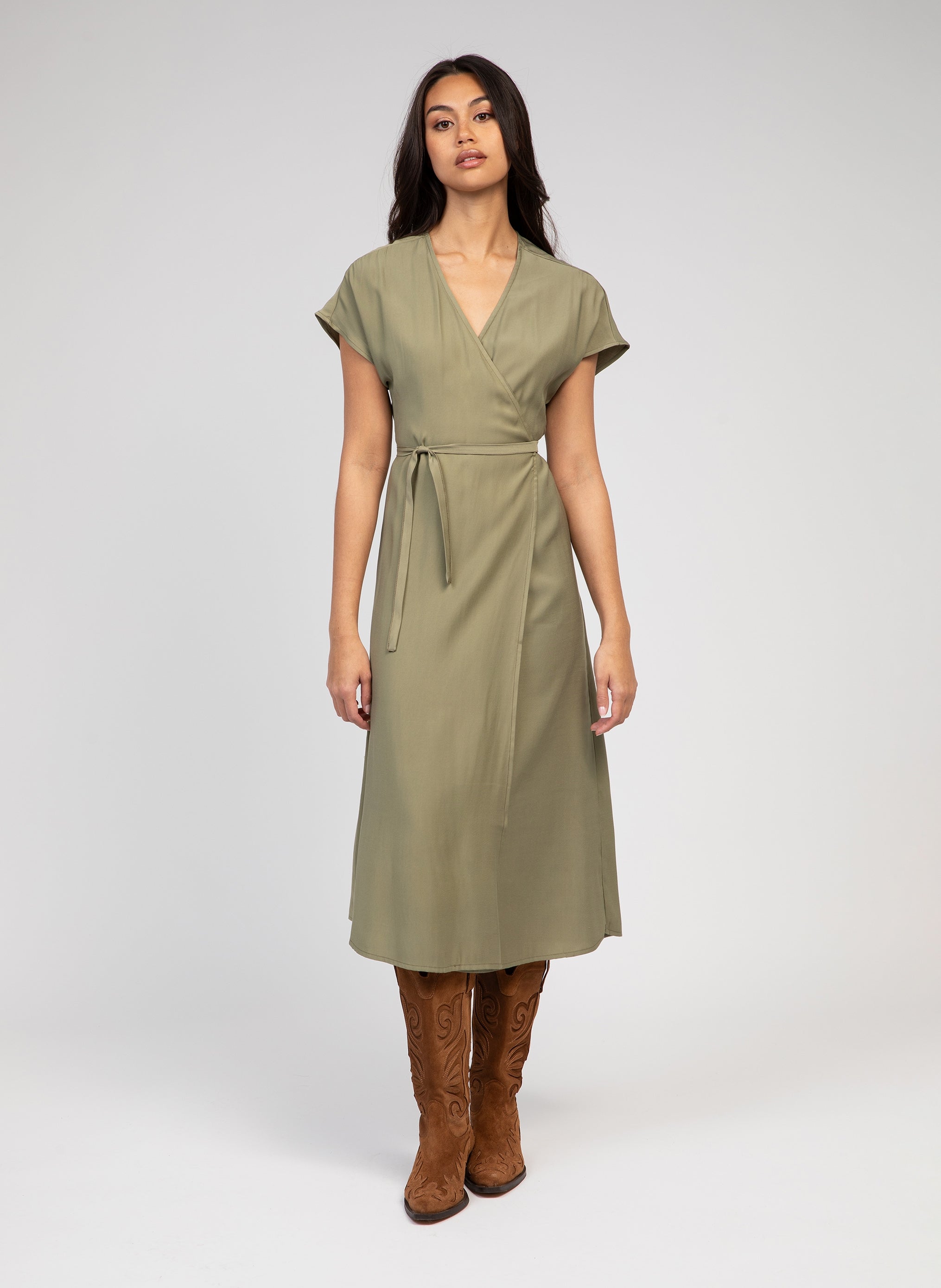 MIKIMA VESTIDO LARGO militar