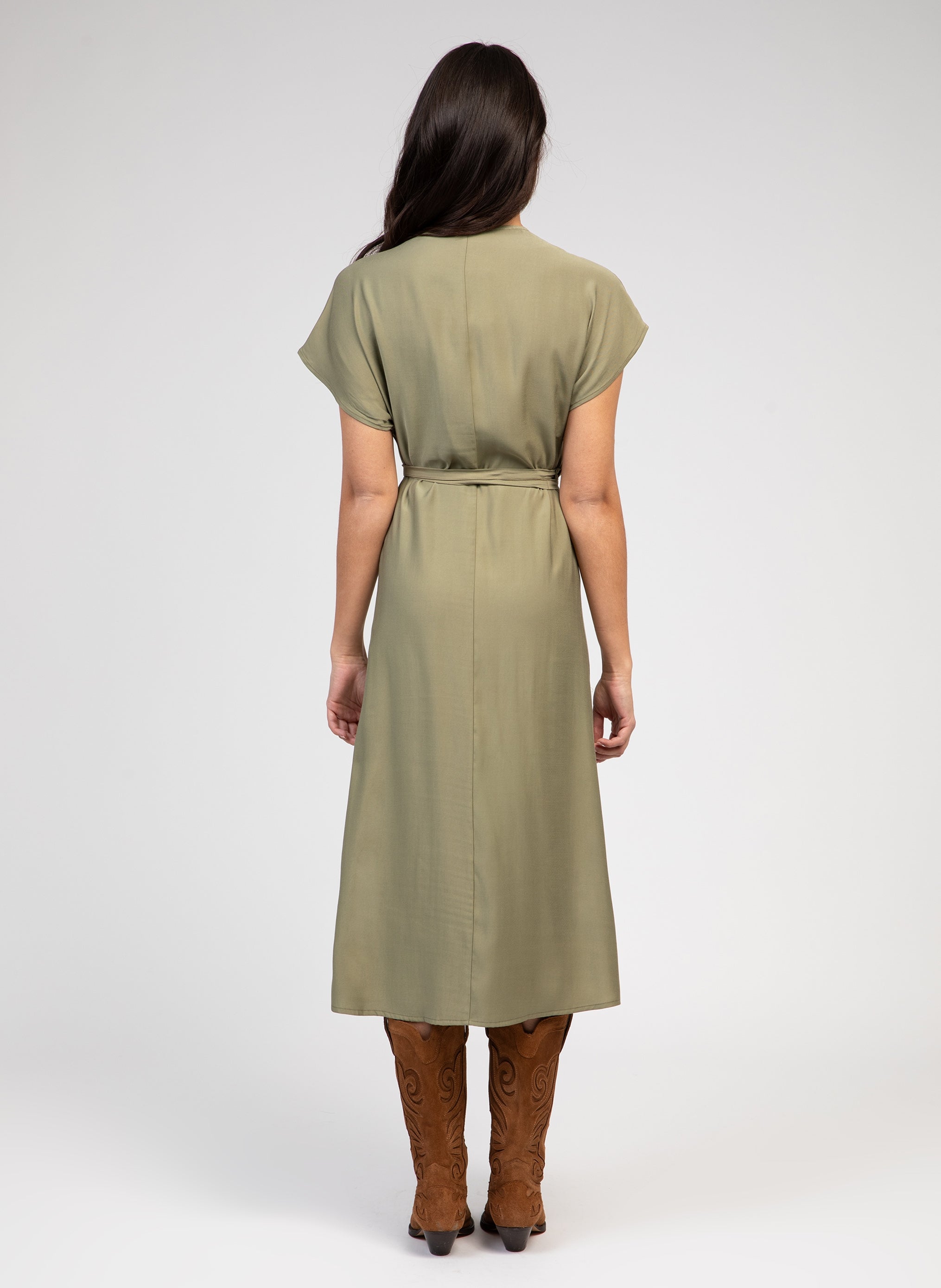 MIKIMA VESTIDO LARGO militar