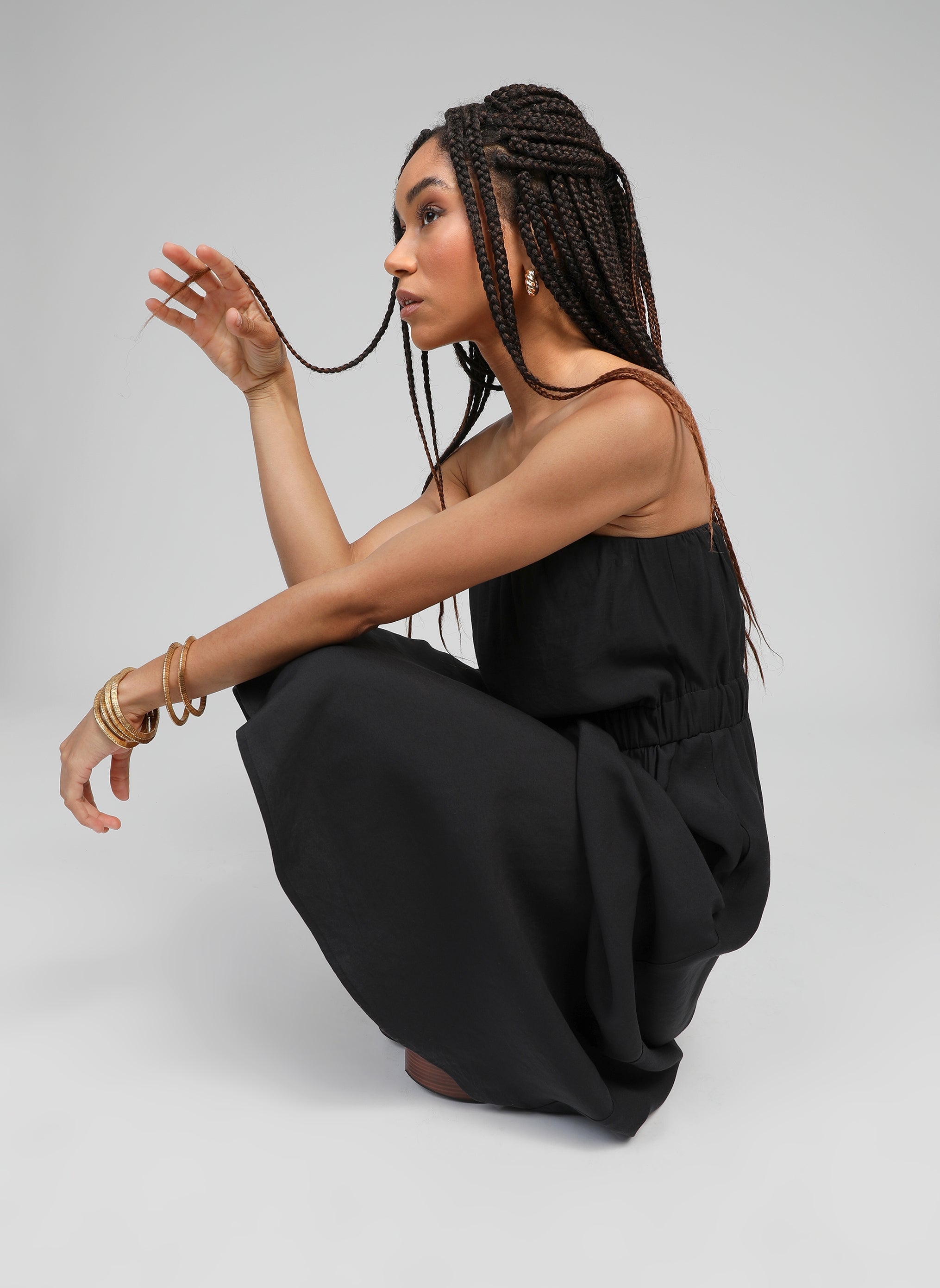 ROBE LONGUE MILIKA noir