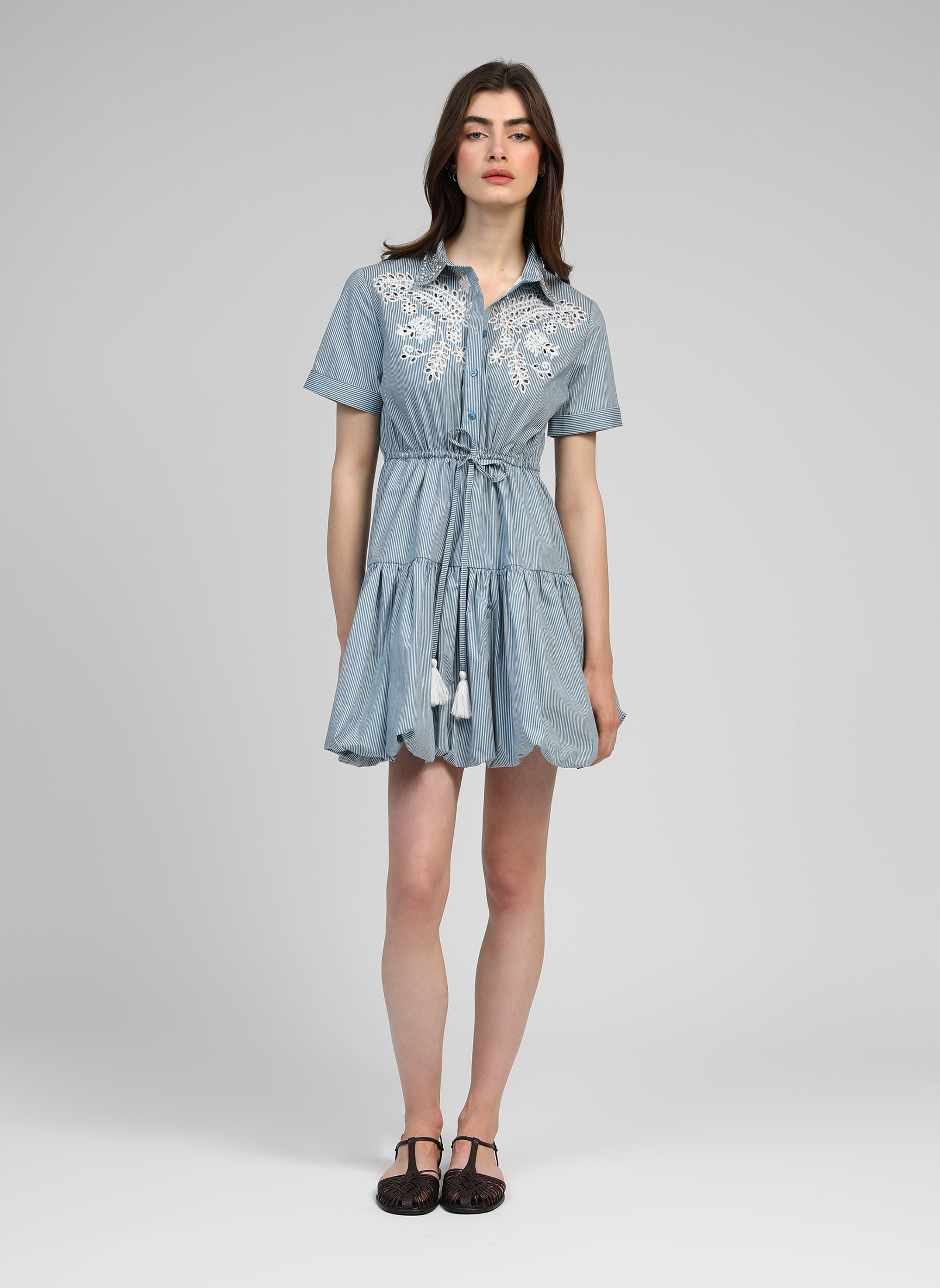 ROBE COURTE OASIA rayures