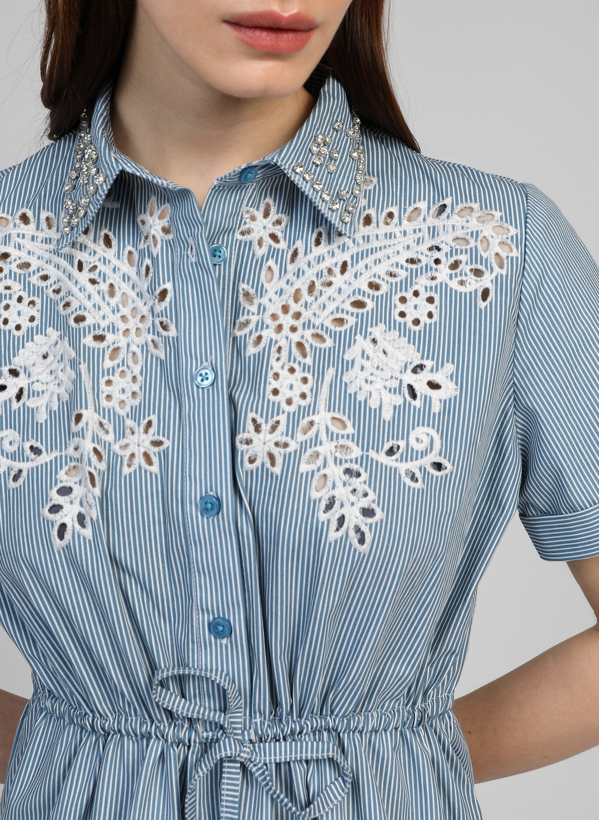 ROBE COURTE OASIA rayures