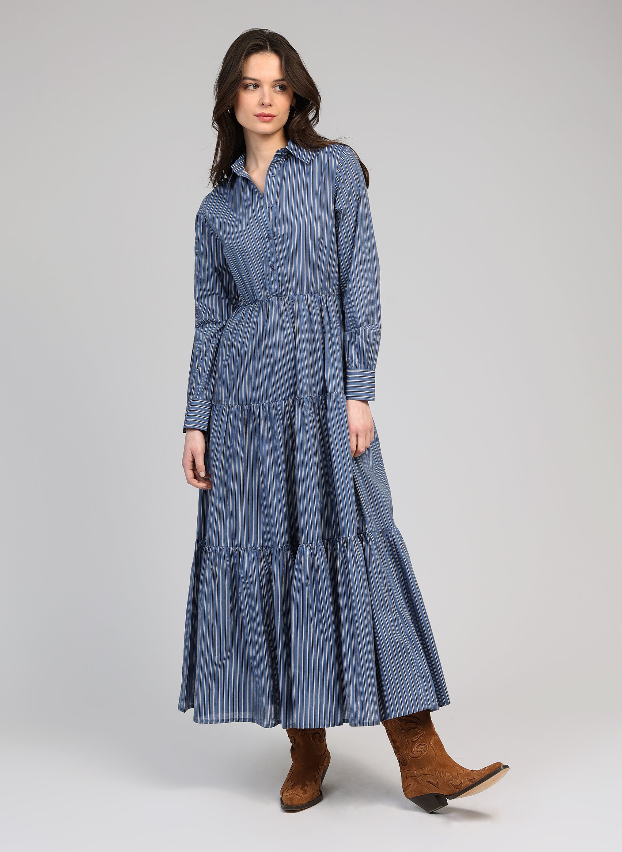 ROBE LONGUE OCHARME blois indigo