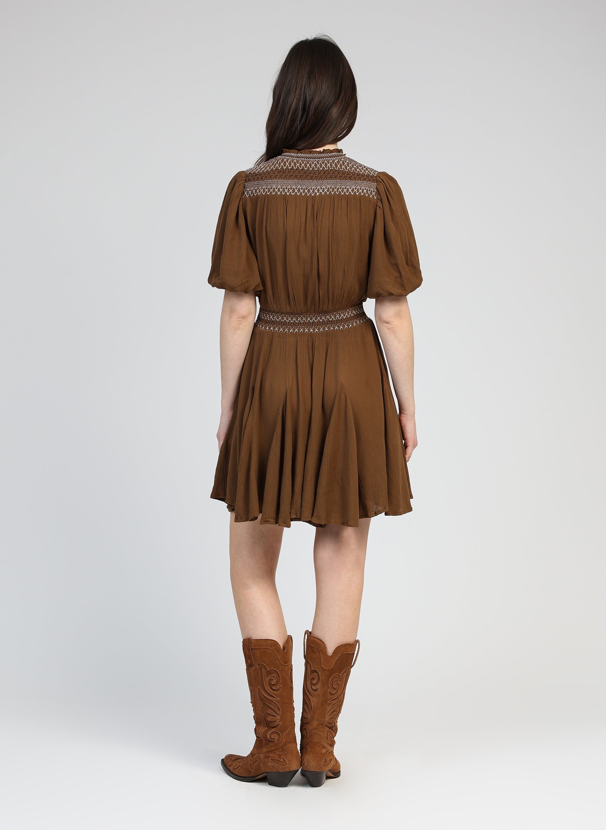 ROBE COURTE OCLAUDE olive