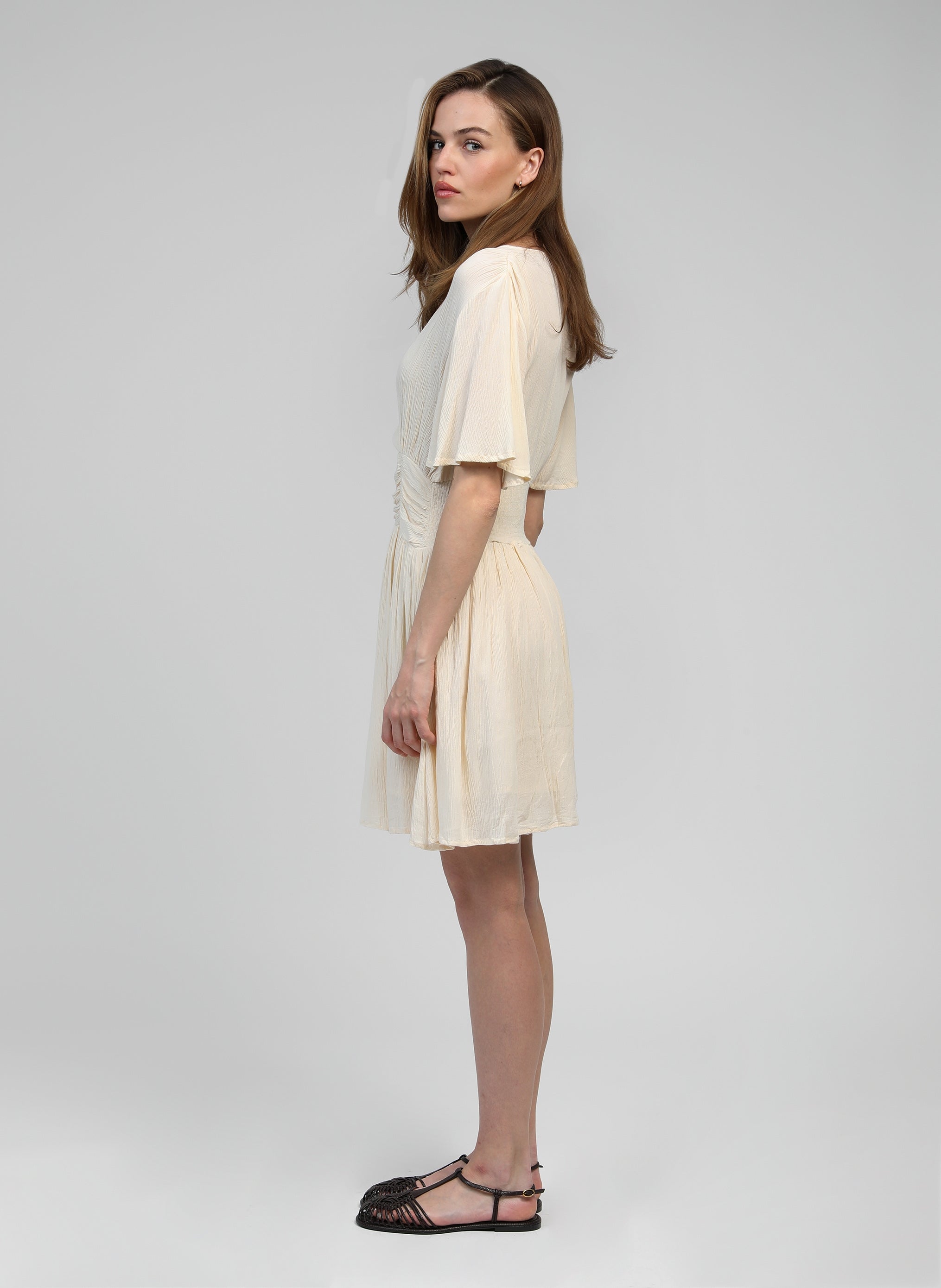 ROBE COURTE OFLAMY ecru