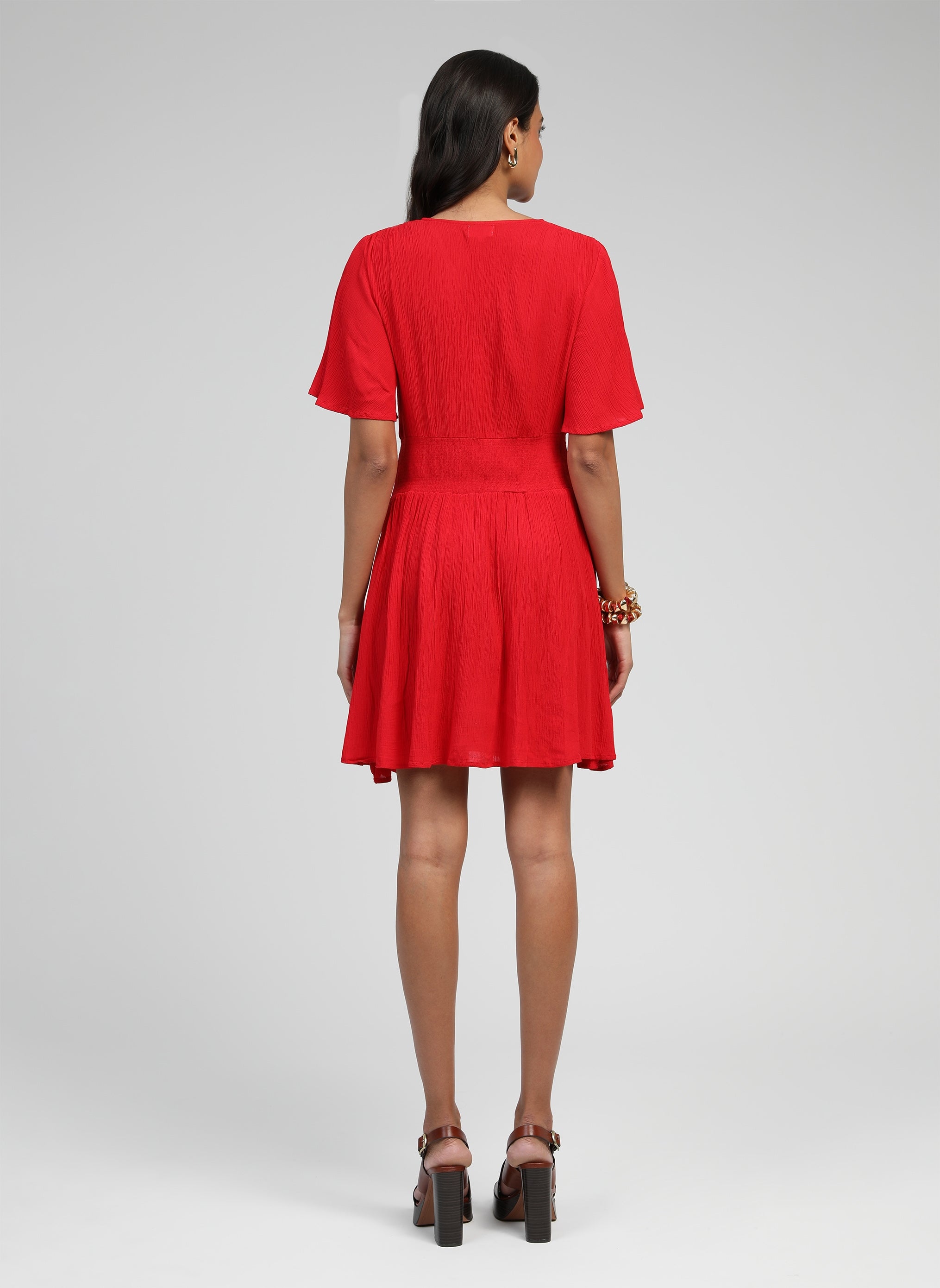 ROBE COURTE OFLAMY rouge