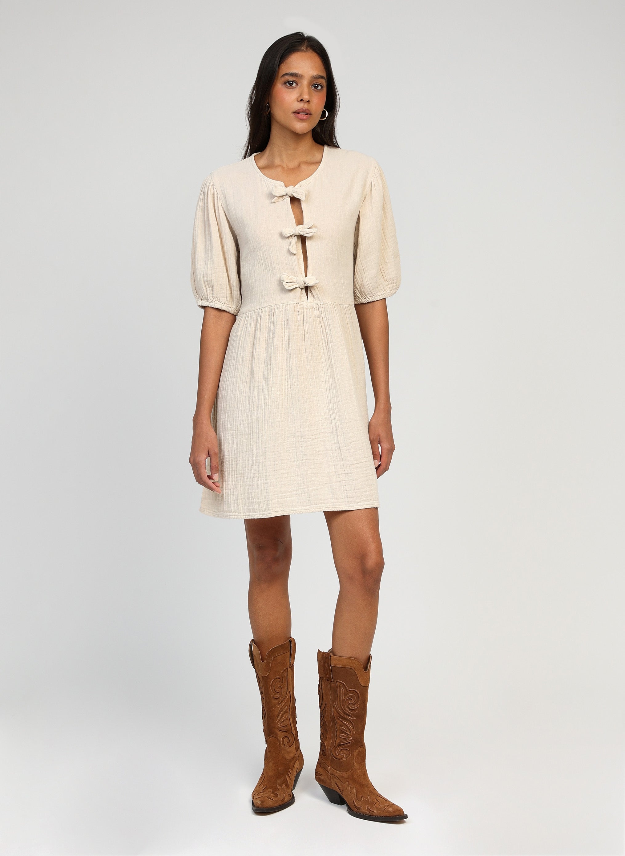 ROBE COURTE OLEONIA vanille