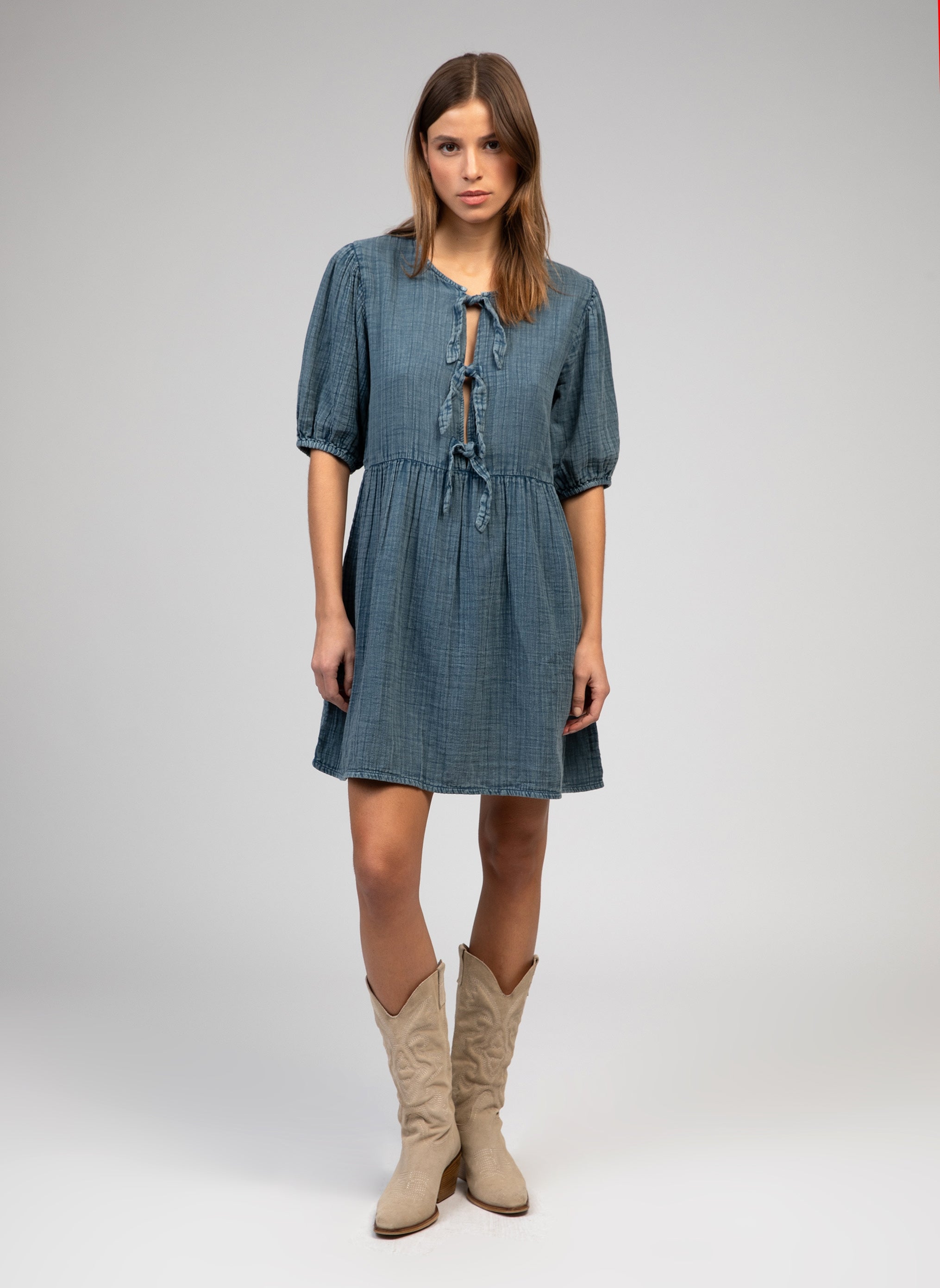 ROBE COURTE OLEONIA ardoise