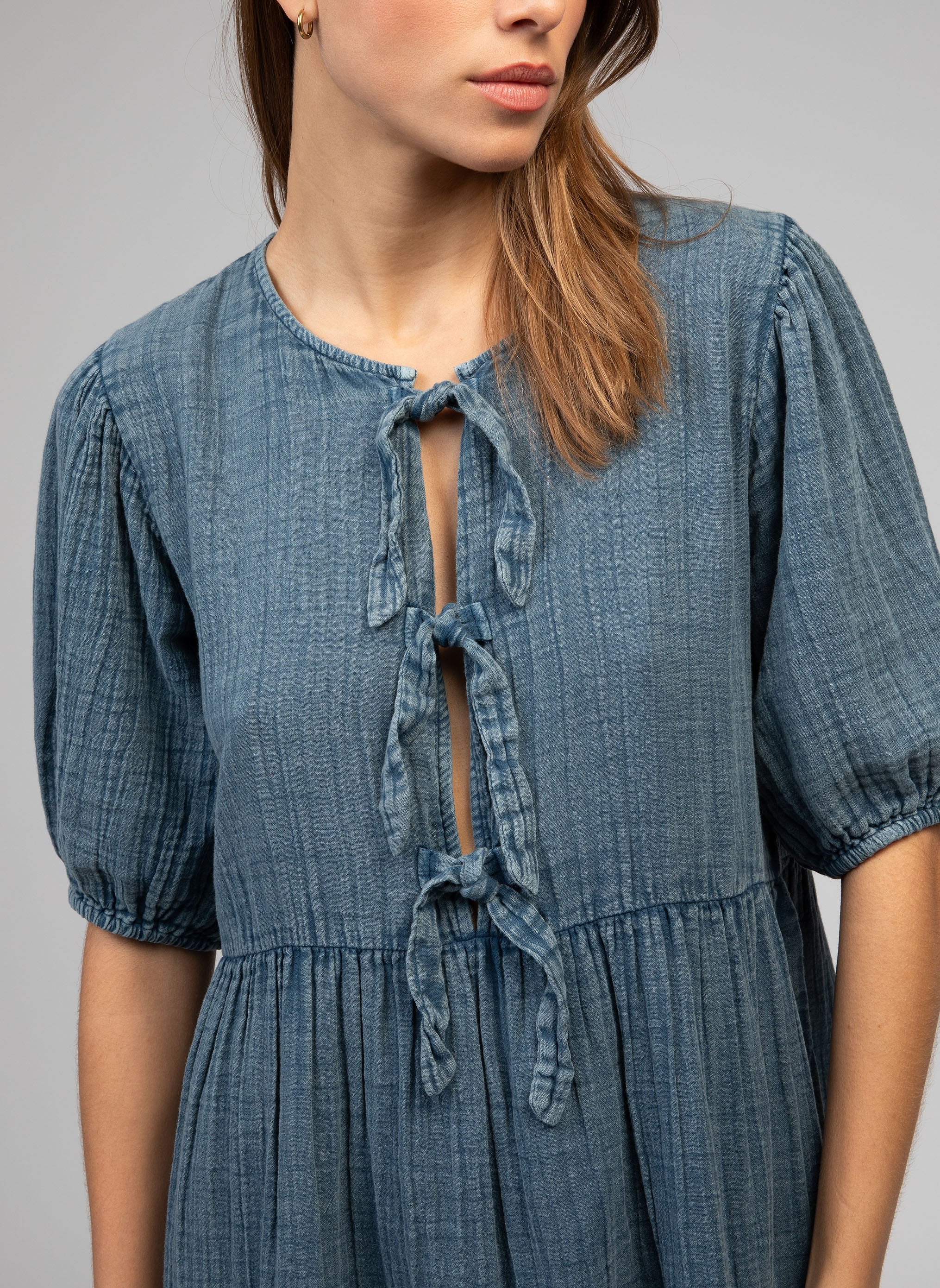 OLEONIA SHORT DRESS slate grey