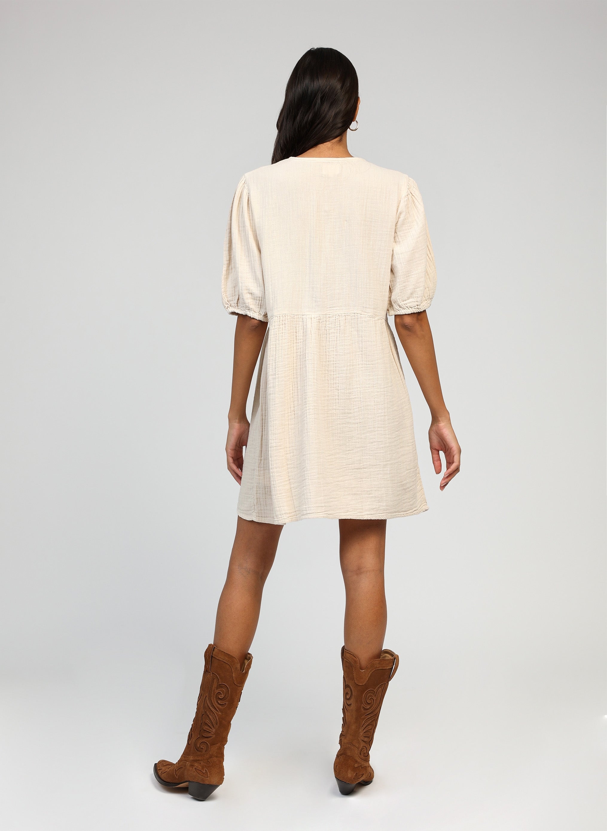 ROBE COURTE OLEONIA vanille