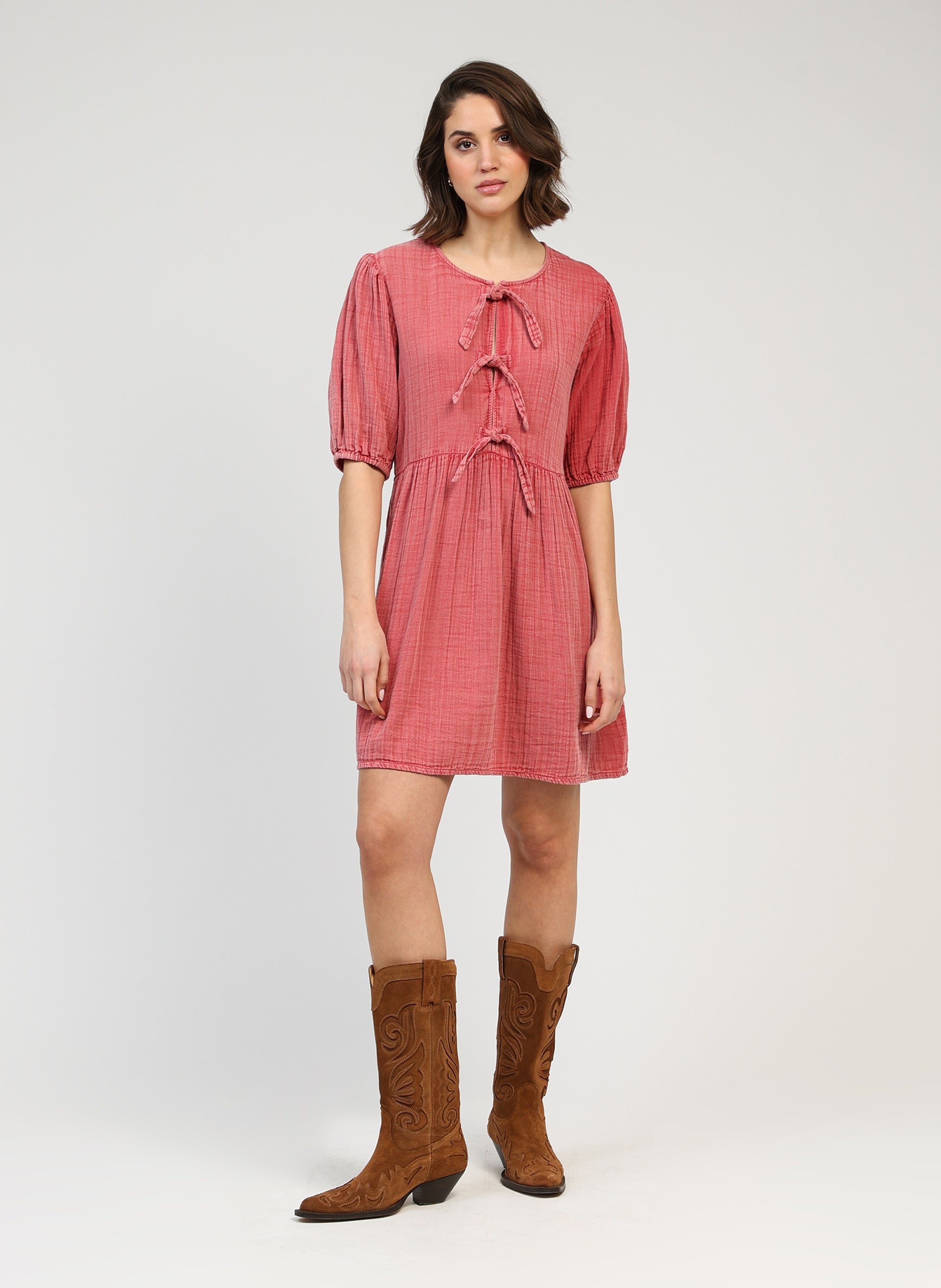 ROBE COURTE OLEONIA rose