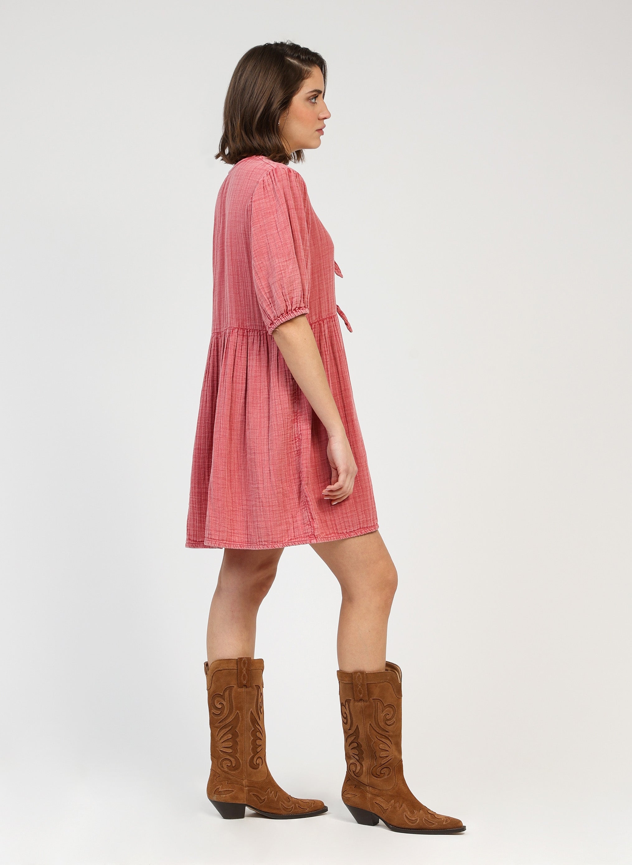 ROBE COURTE OLEONIA rose