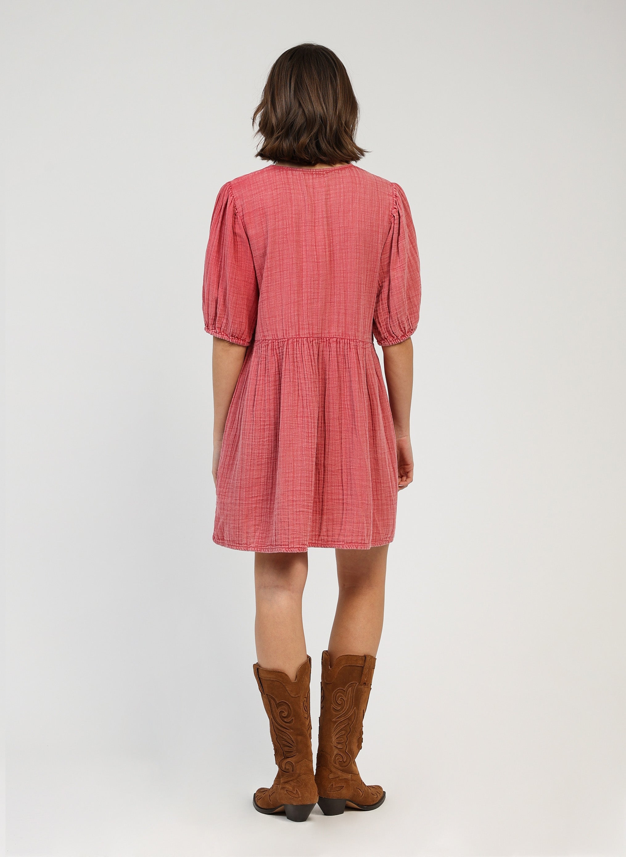ROBE COURTE OLEONIA rose