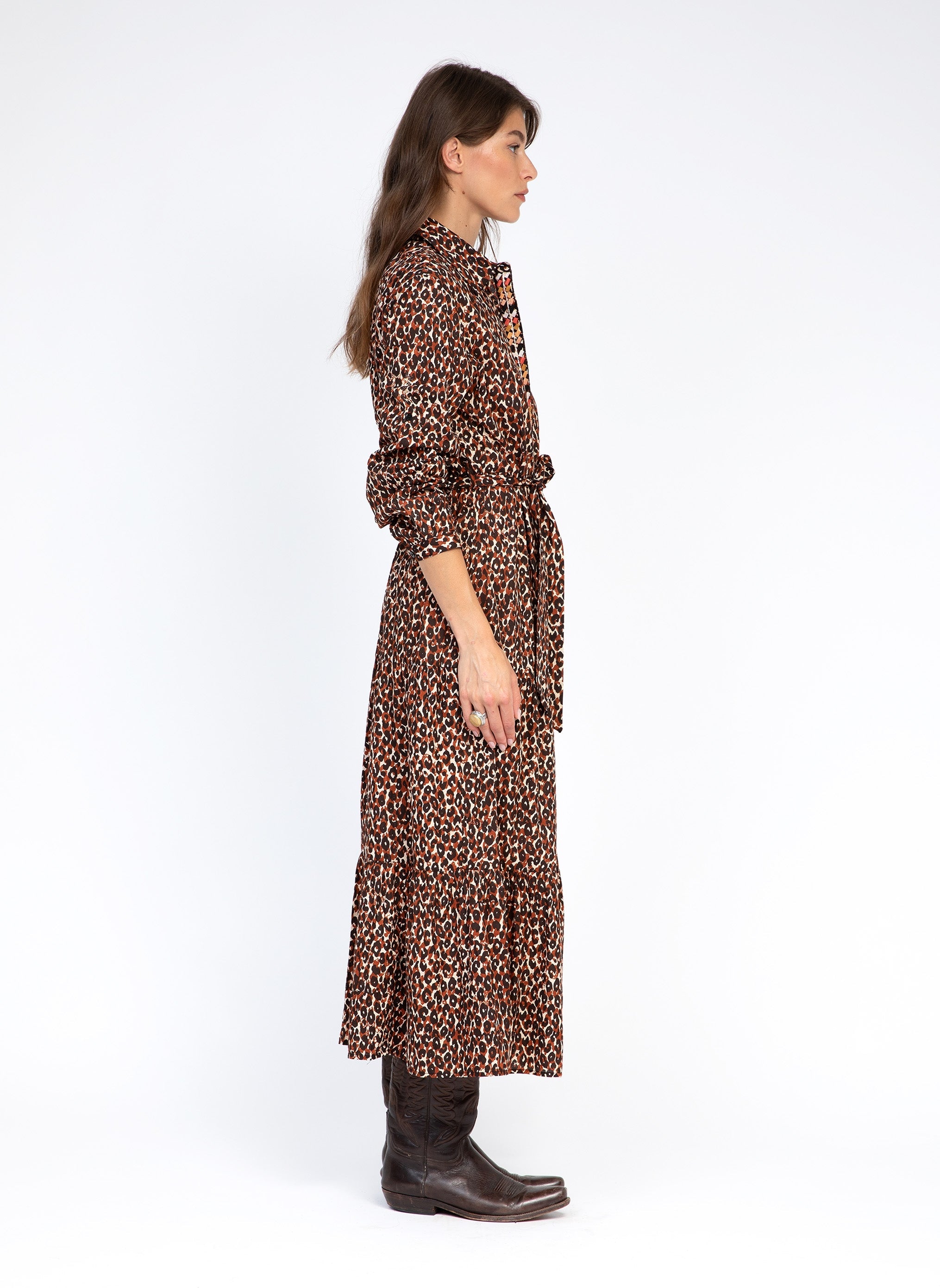 ROBE LONGUE OLINTO leona chocolat