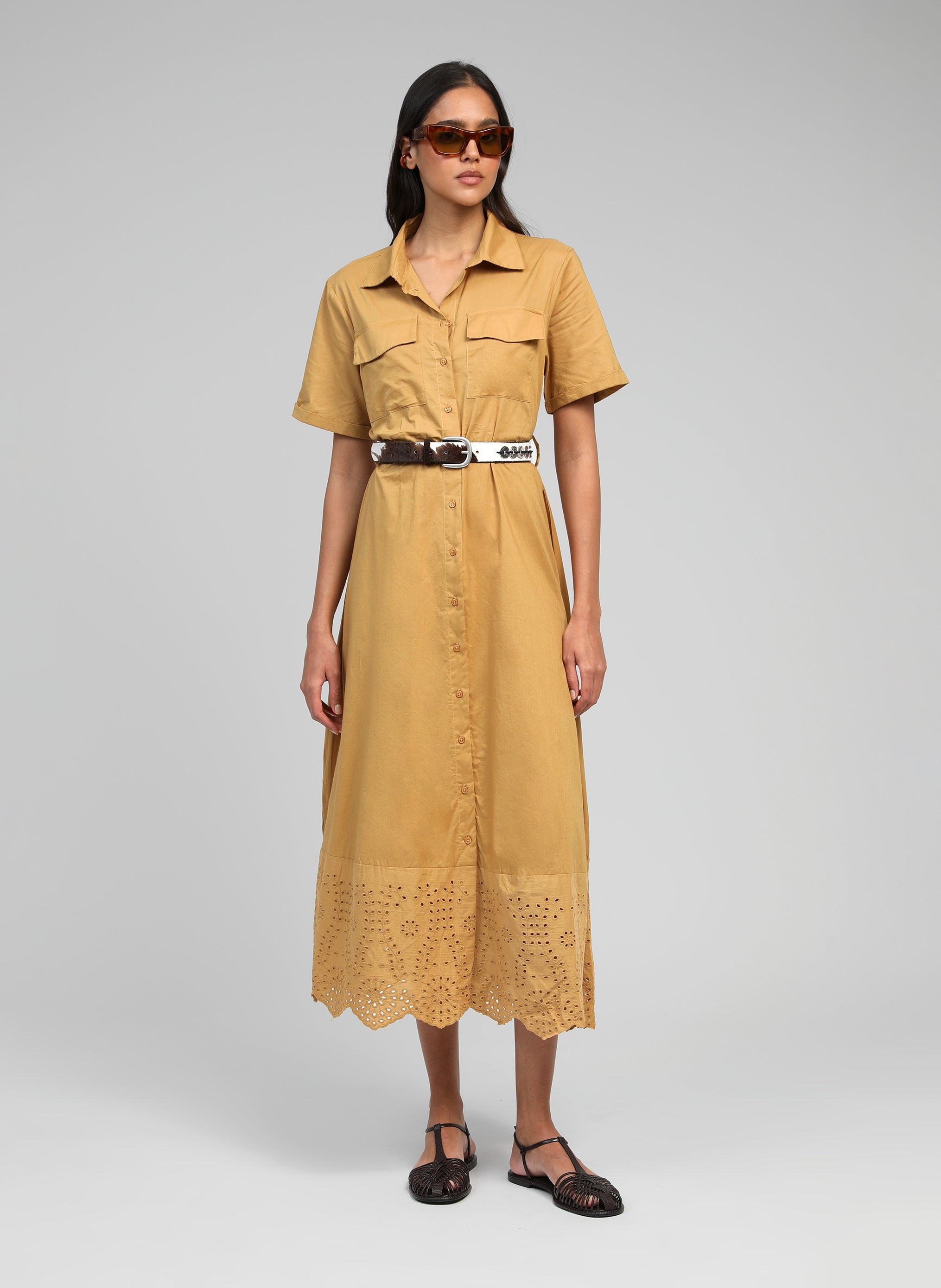 OLIVINE gold LONG DRESS