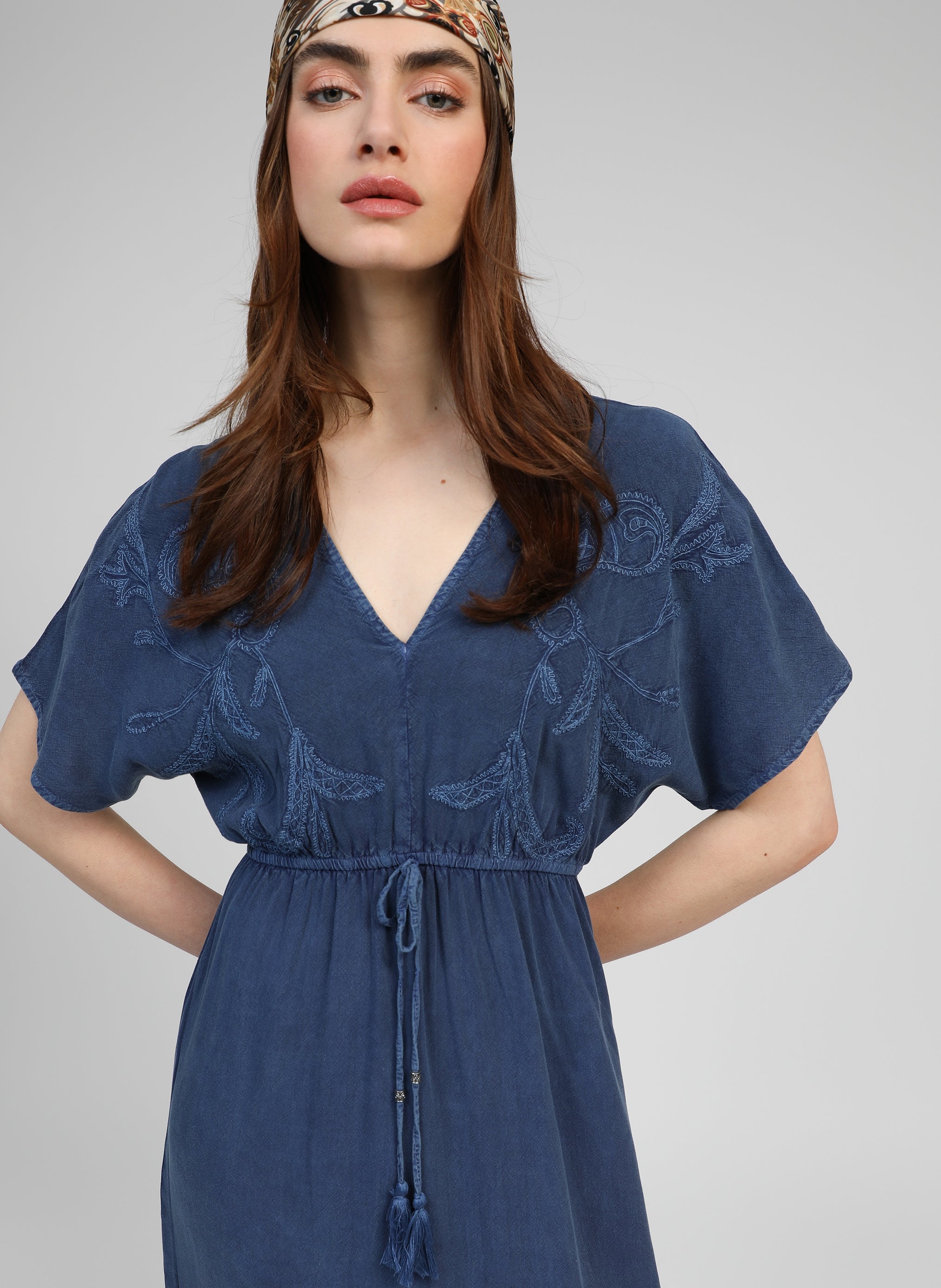 ROBE MIDI OMALYNA indigo