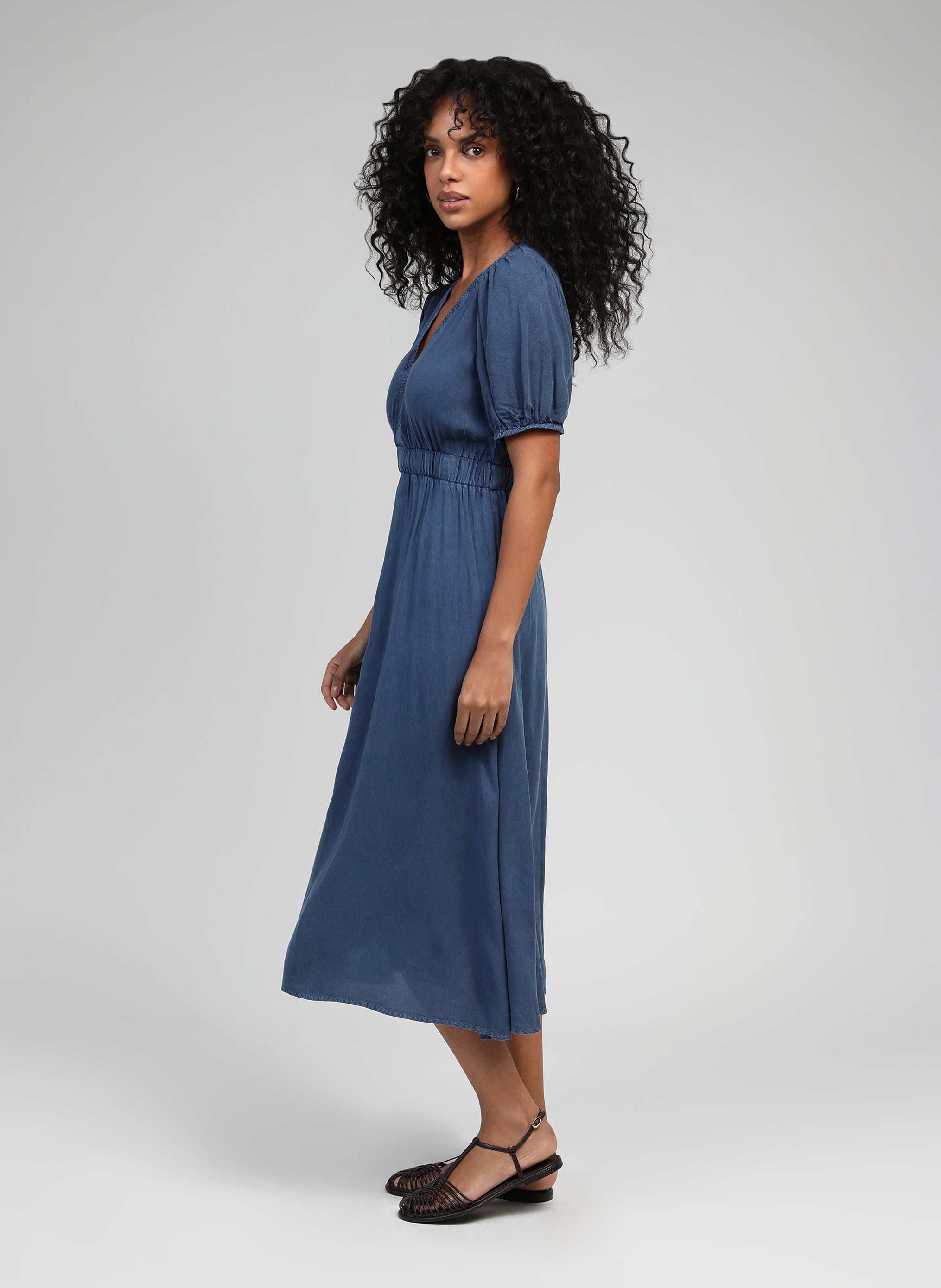 ROBE MIDI OMARIA indigo