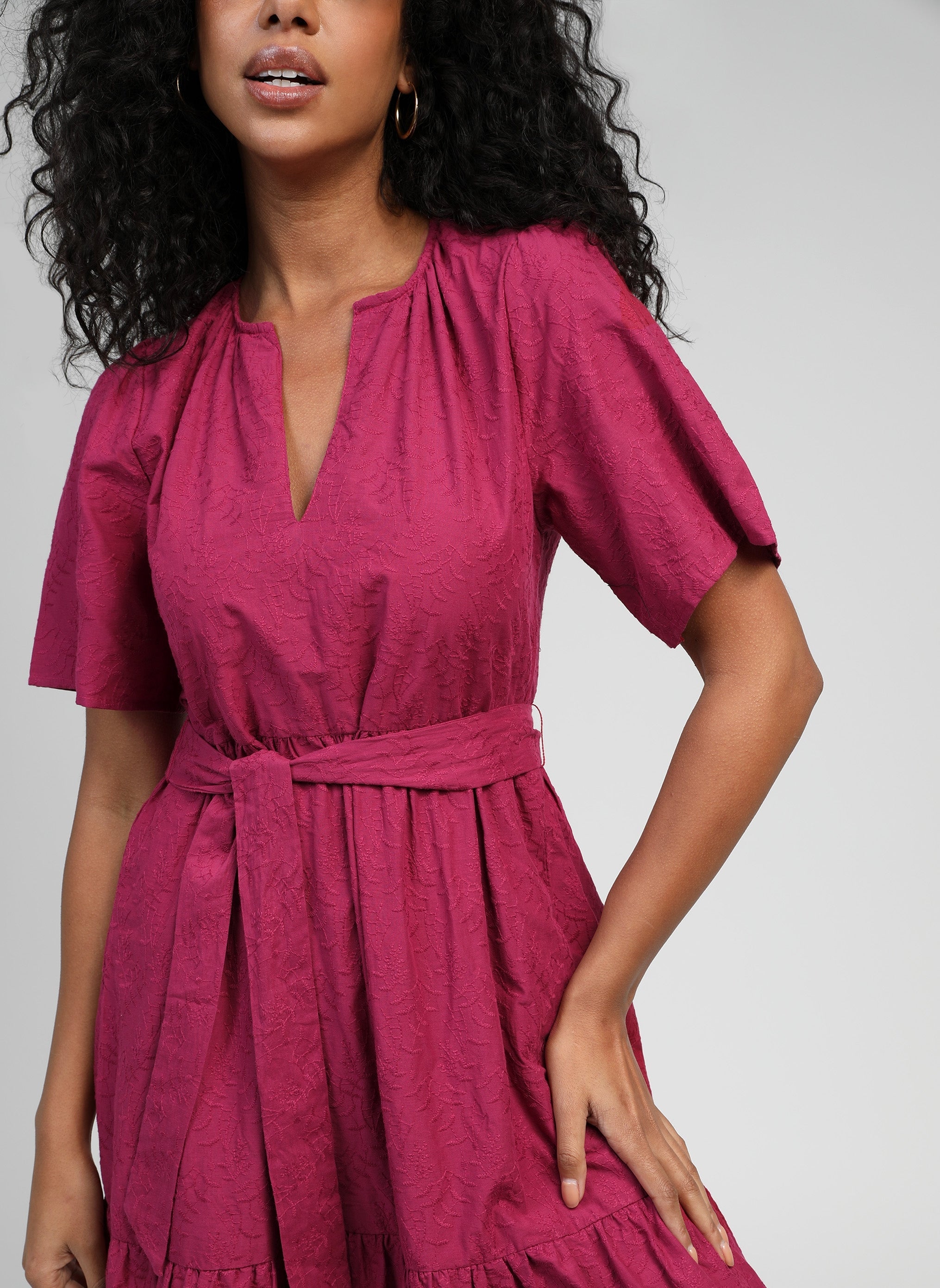ROBE MIDI ORAZILA cerise