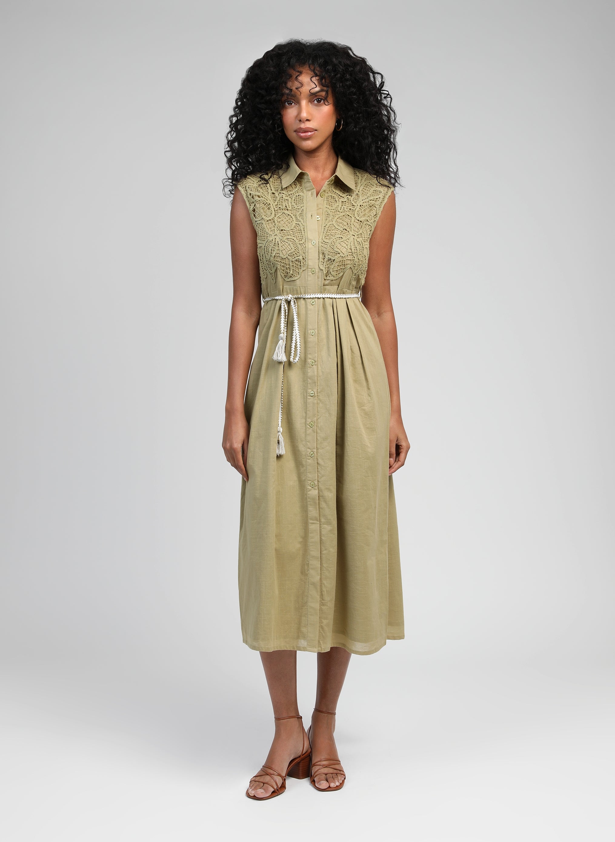 ROBE LONGUE ORENIA tilleul