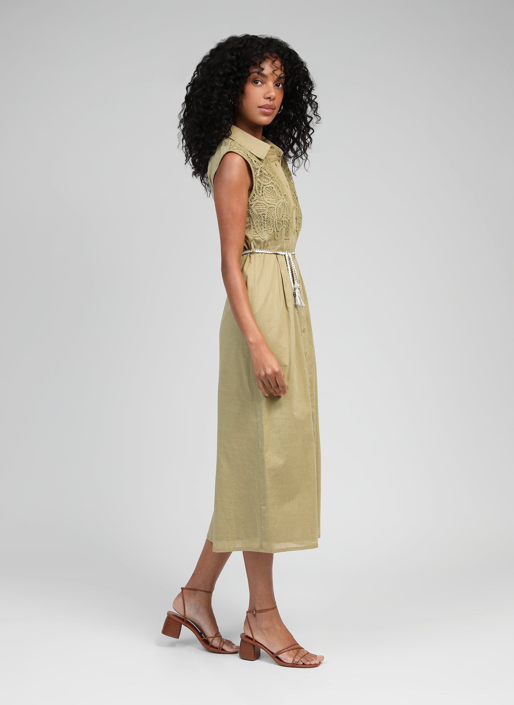 ROBE LONGUE ORENIA tilleul