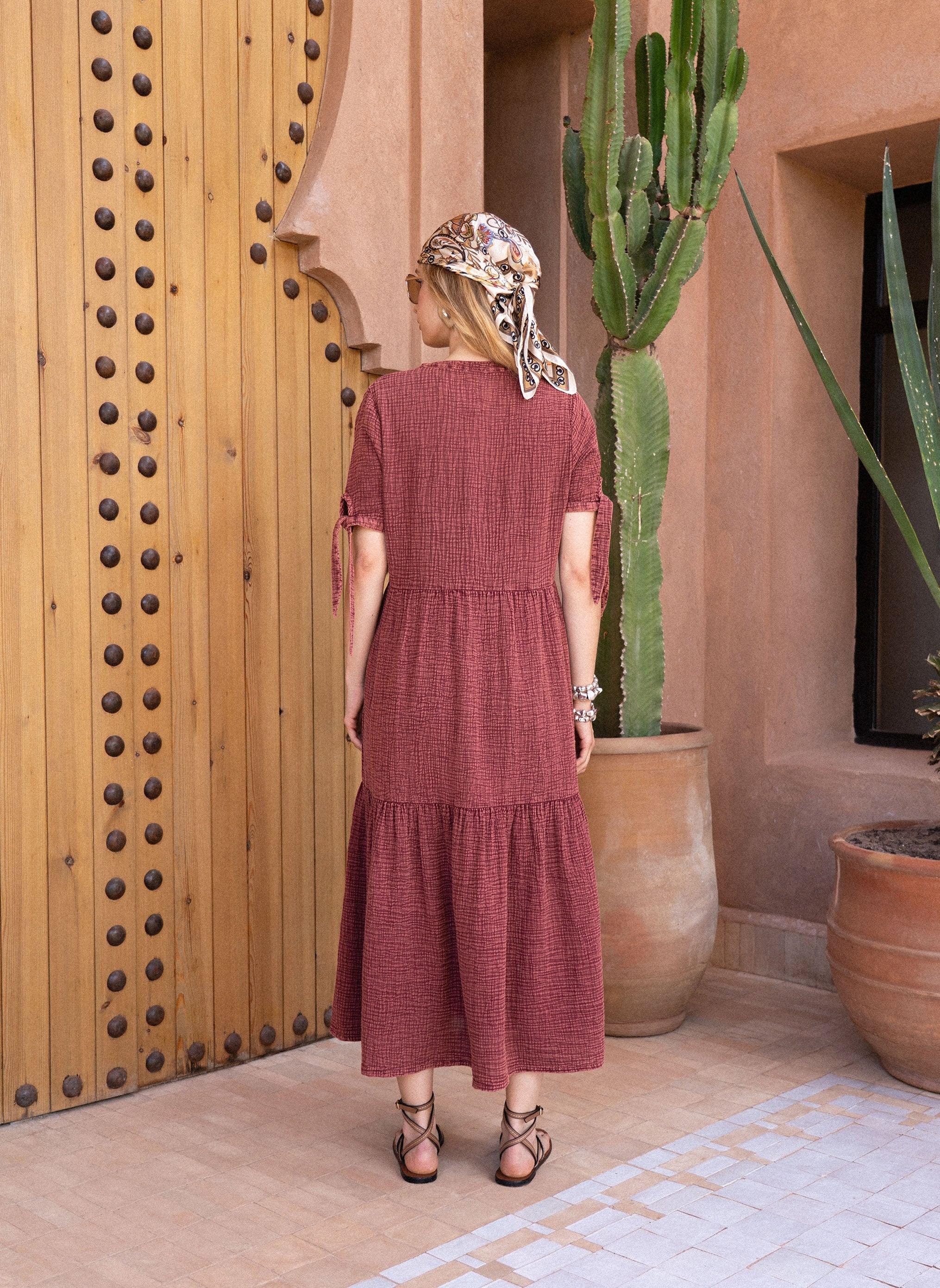 OSAMDOU long pomegranate dress