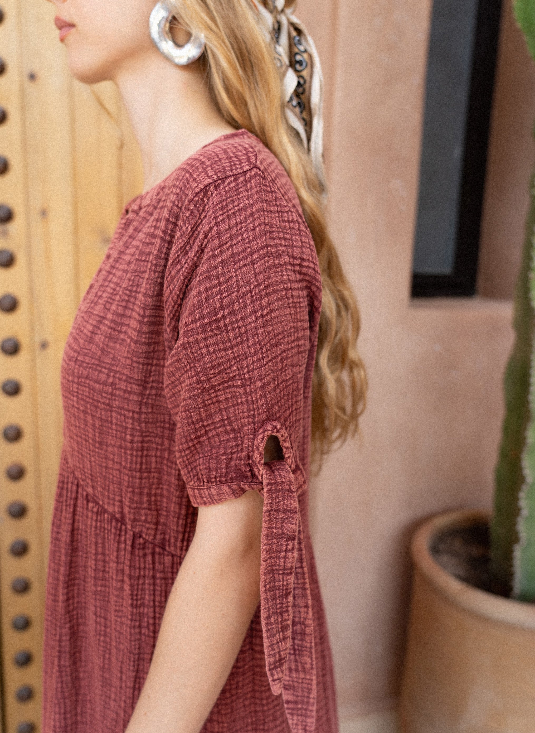 OSAMDOU long pomegranate dress