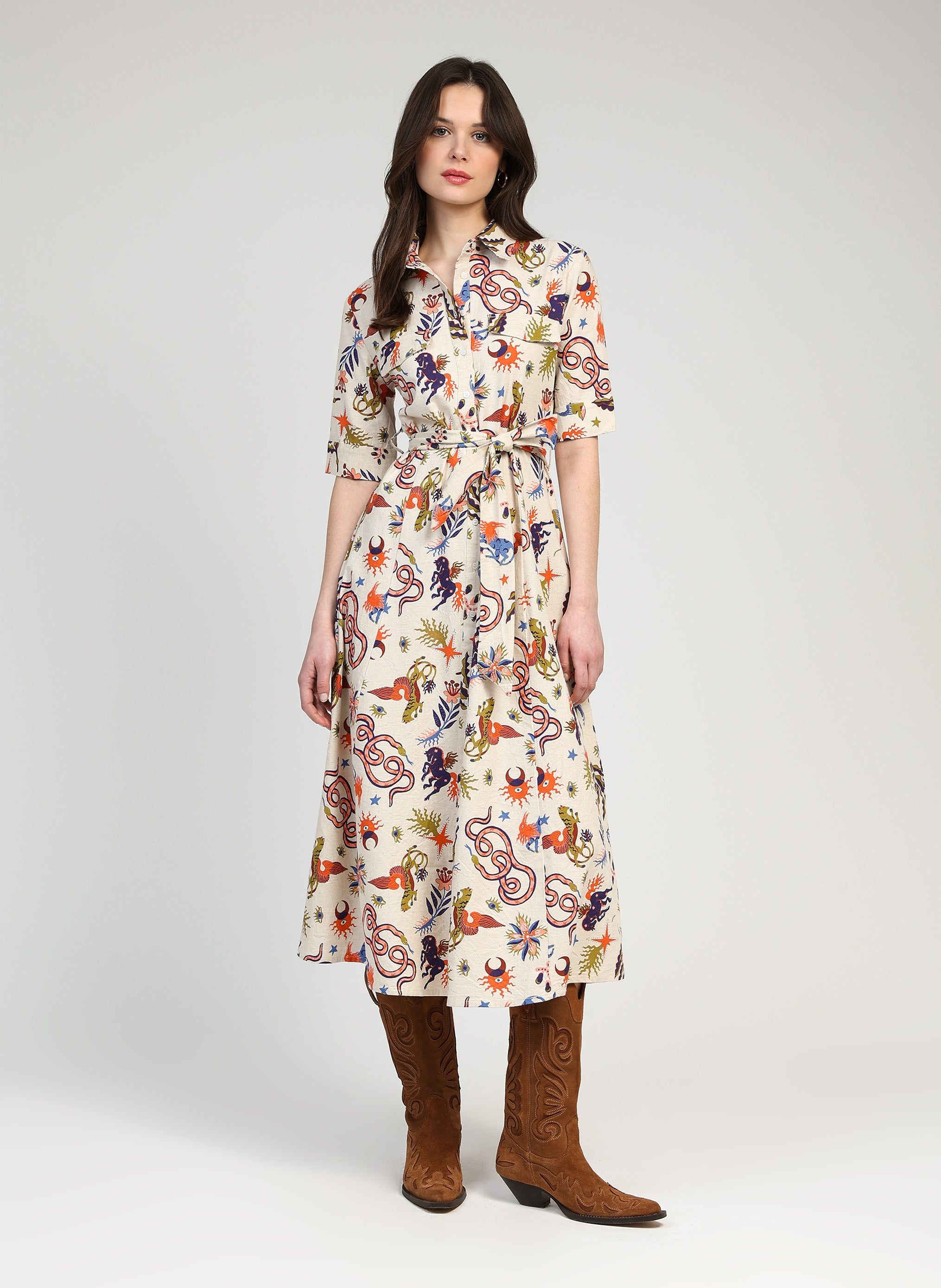 ROBE LONGUE OSMINE bale ecru