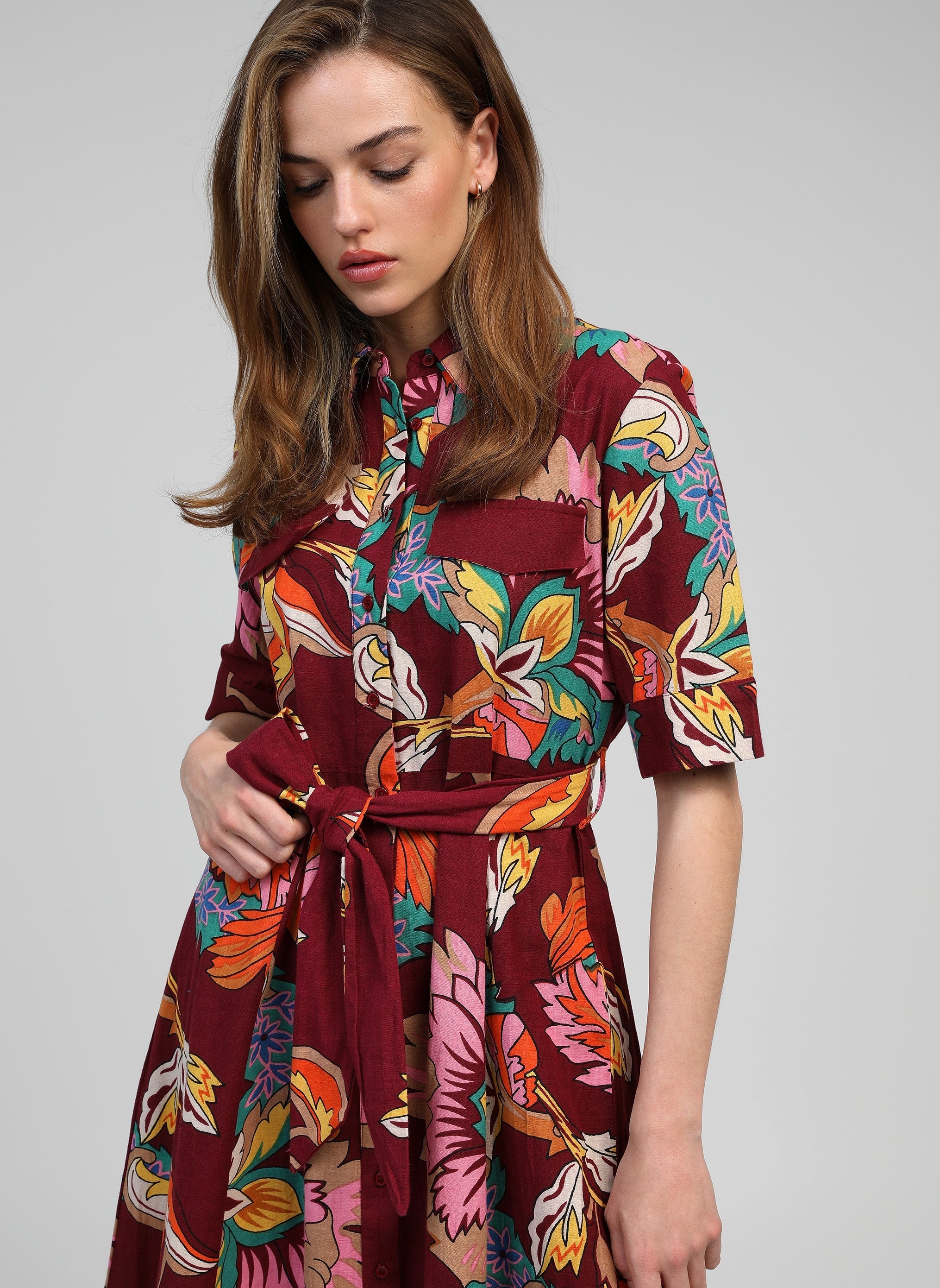 ROBE LONGUE OSMINE jaba cerise