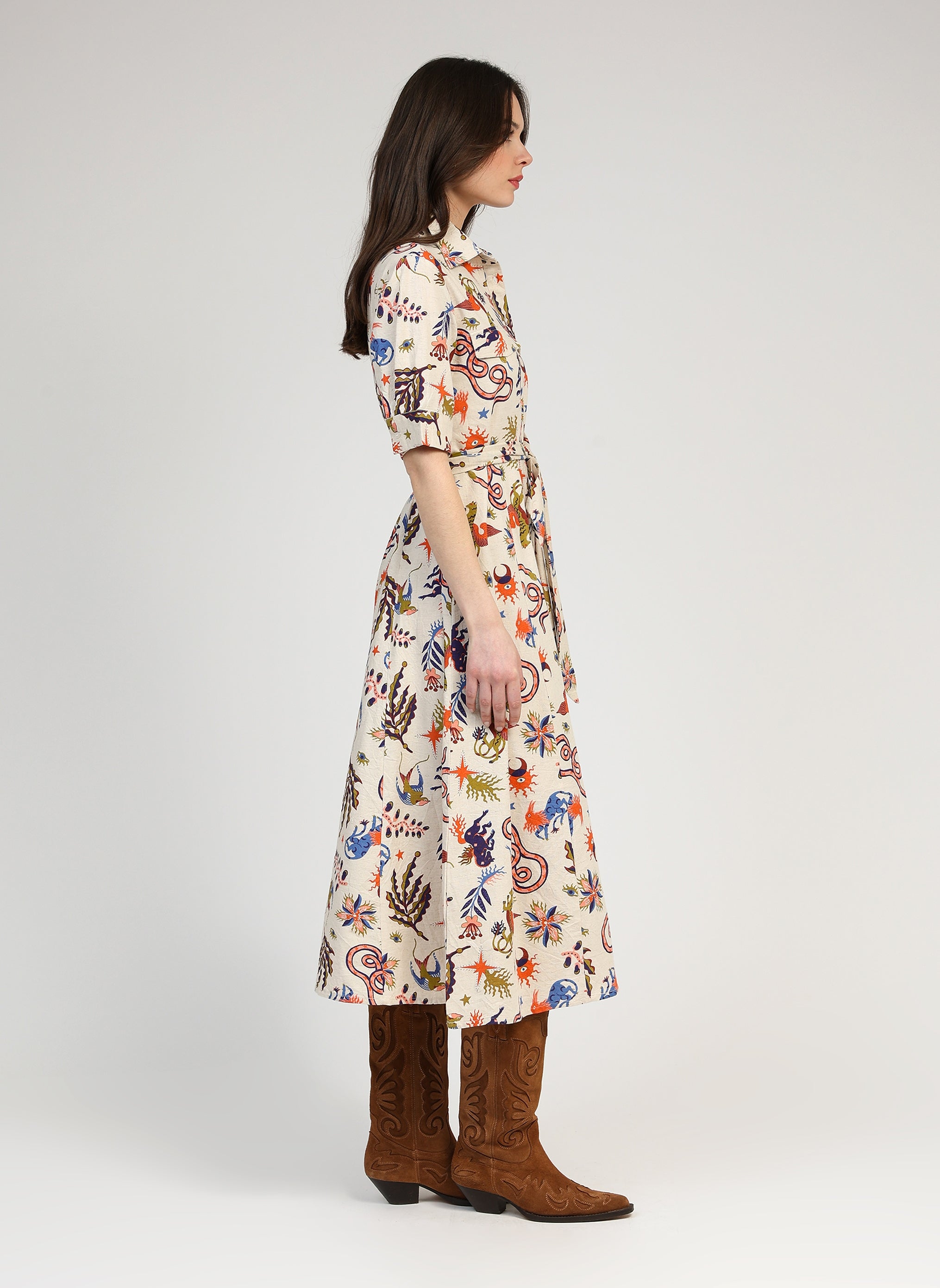 ROBE LONGUE OSMINE bale ecru