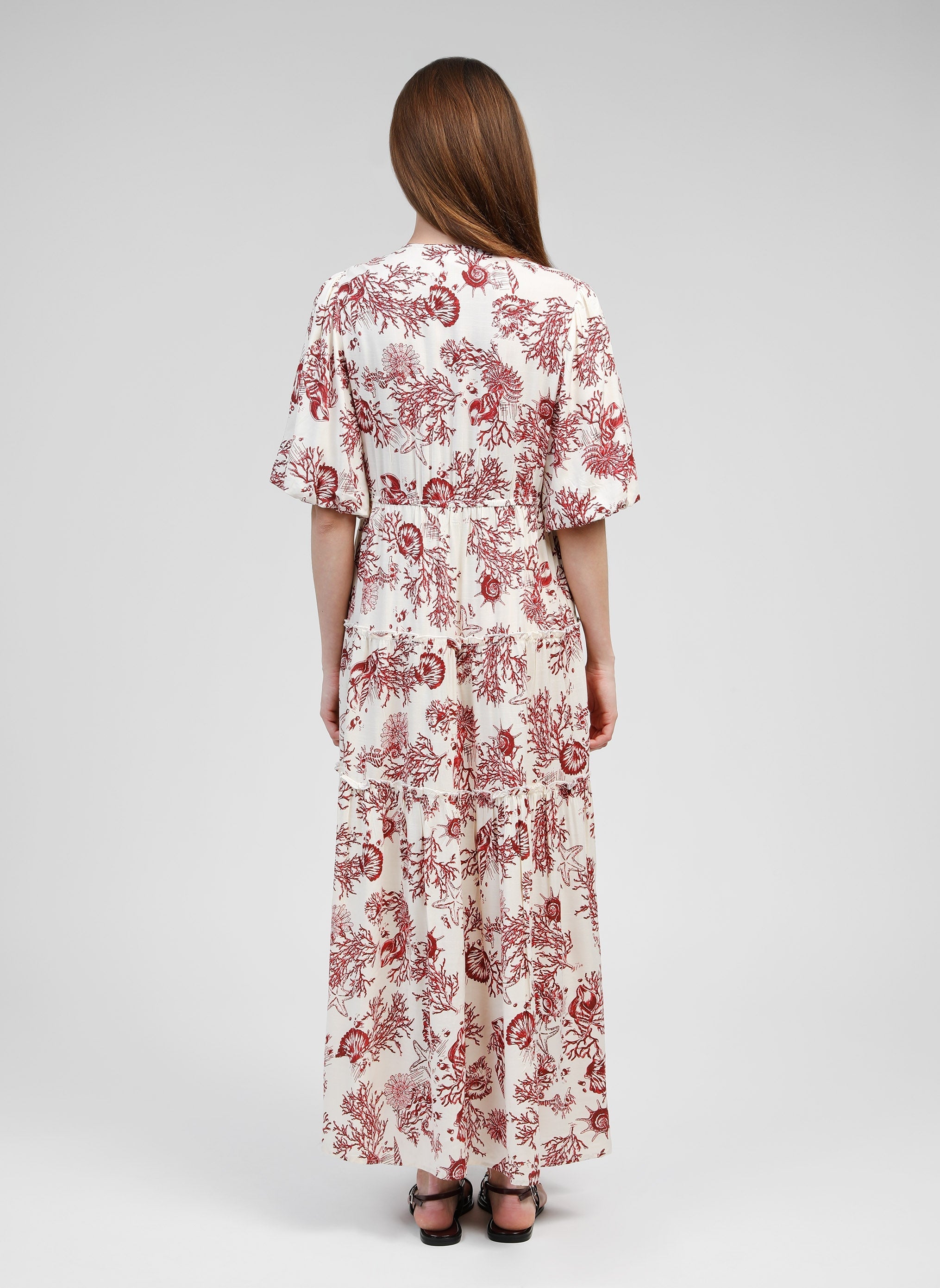 OZKAR palouma burdeos VESTIDO LARGO