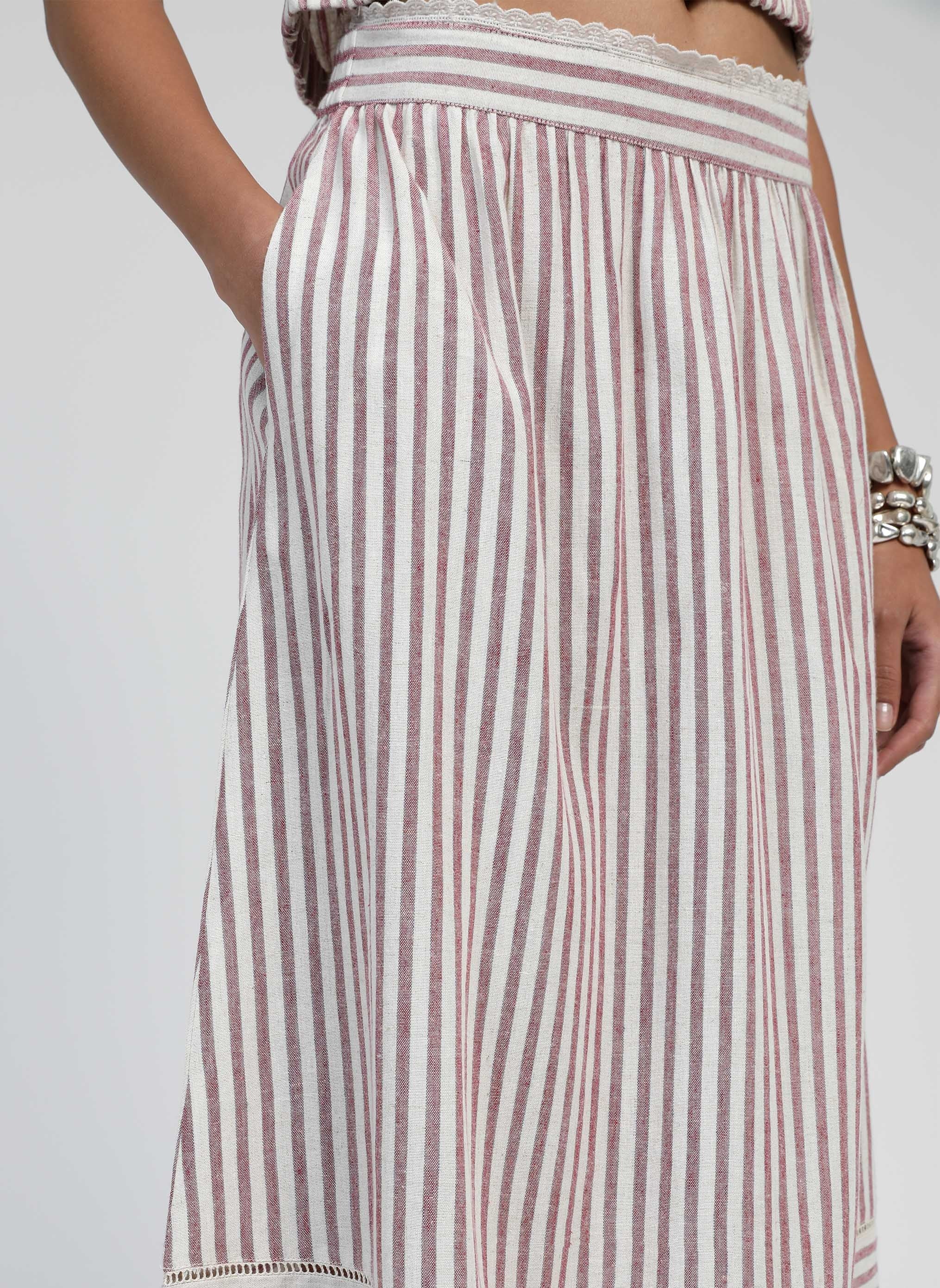 RABIA LONG SKIRT raspberry